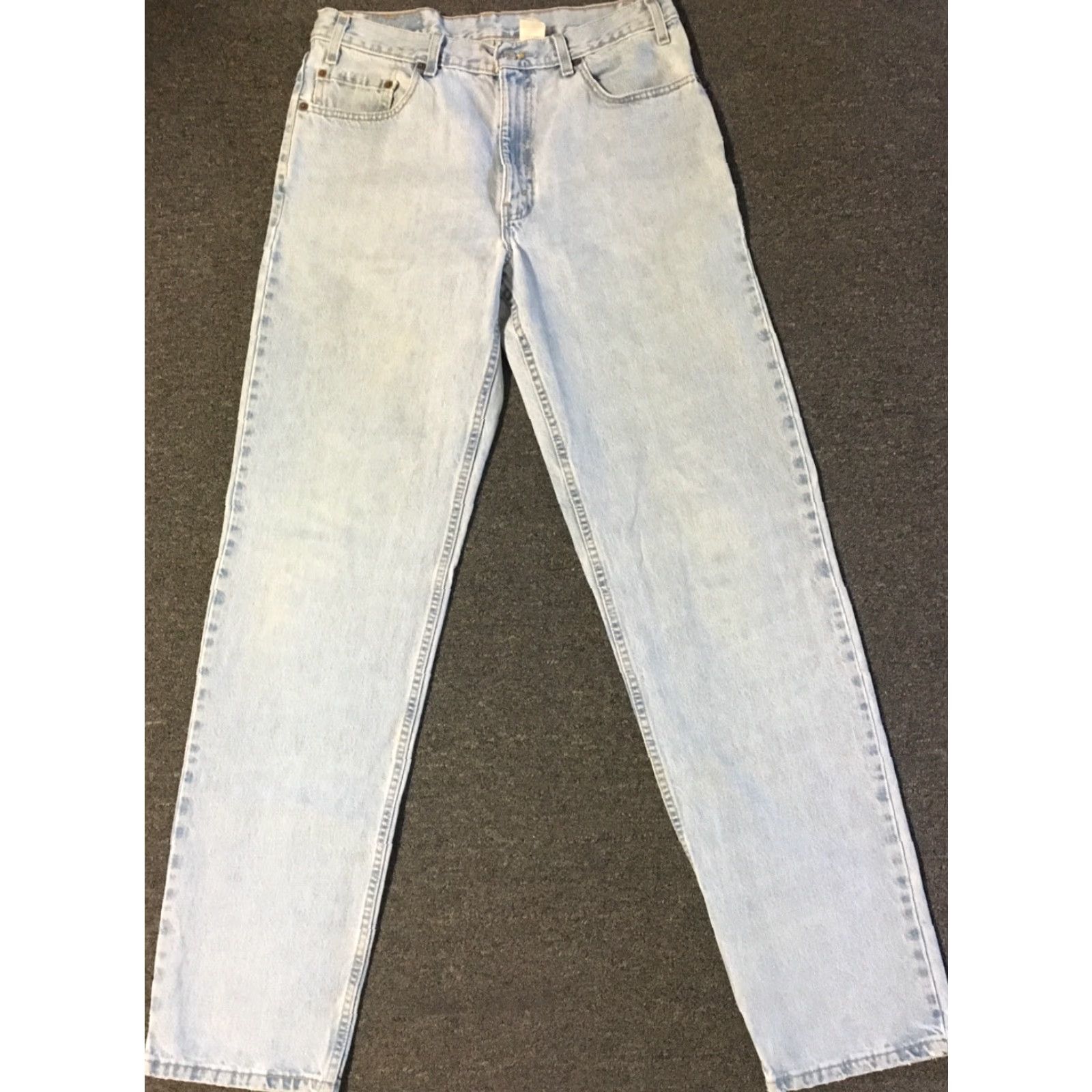 Levi's VINTAGE Levi's 550 Jeans 35/36 Distressed Blue USA 80s 90s Grunge Biker Punk Levi's 550 Jeans Men Regular 36in Inseam Size US 35 - 4 Thumbnail