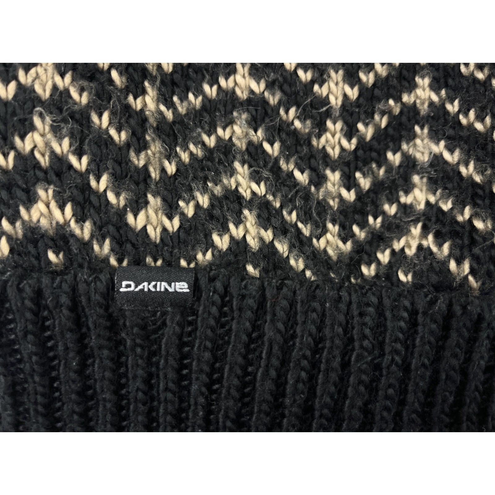 Dakine DAKINE Beanie Hat Adult One Size Black Knit Zig Zag 100% Acrylic Ski Mens Womens Unisex Size ONE SIZE - 2 Thumbnail