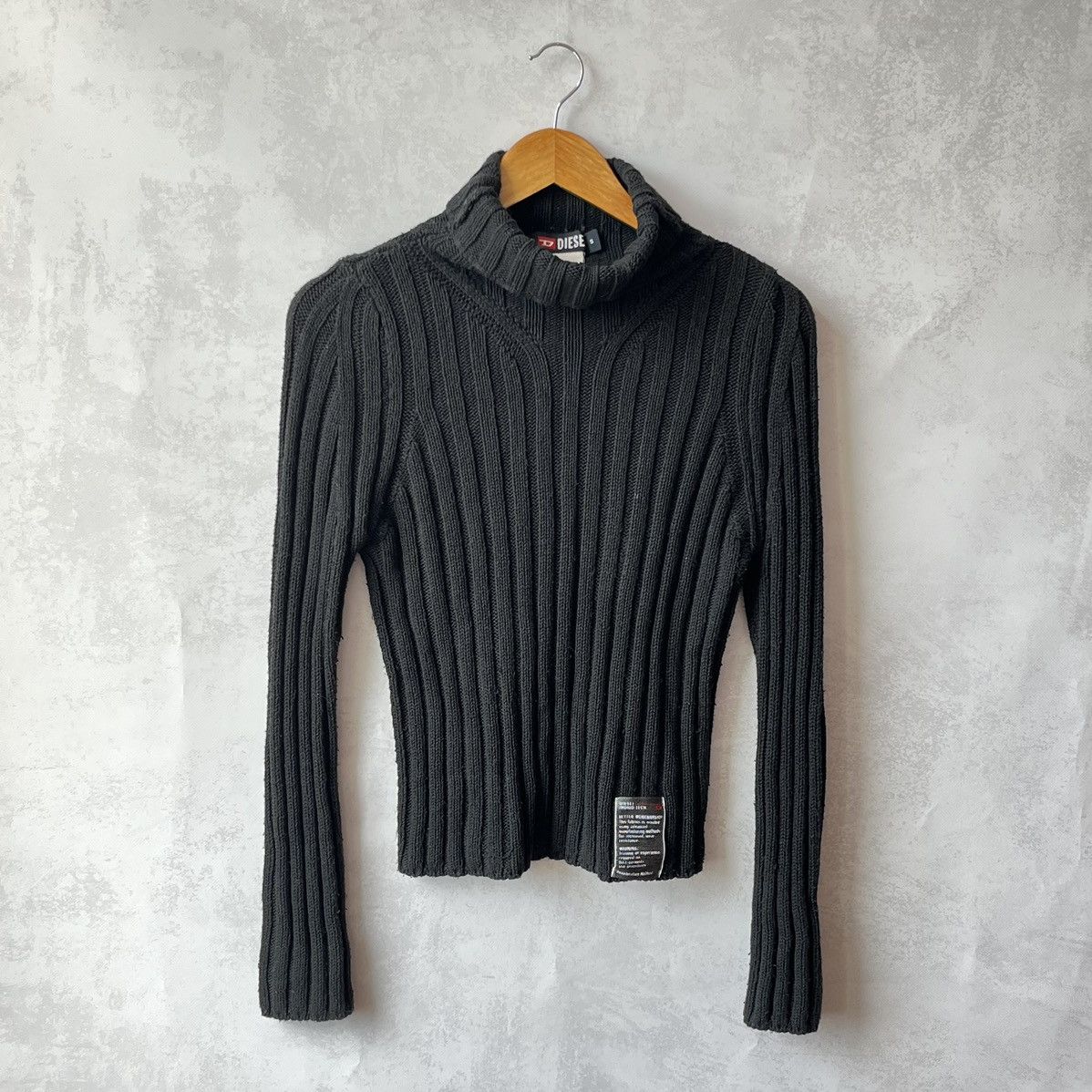 image of Archival Clothing x Diesel Vintage Diesel Indigo Ribbed Knit Avantgarde Sweater Archive in Black (S