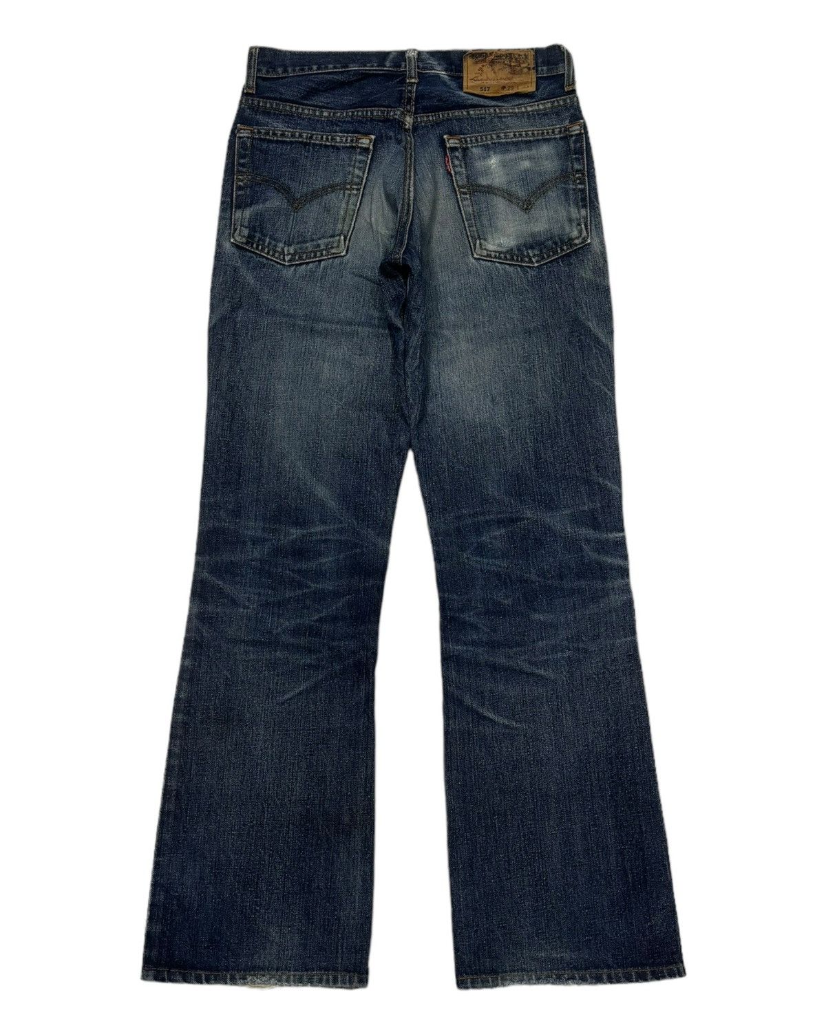 Levi's VINTAGE LEVIS 517 FLARE BOOTCUT DISTRESSED DENIM JEANS Size US 29 - 6 Thumbnail