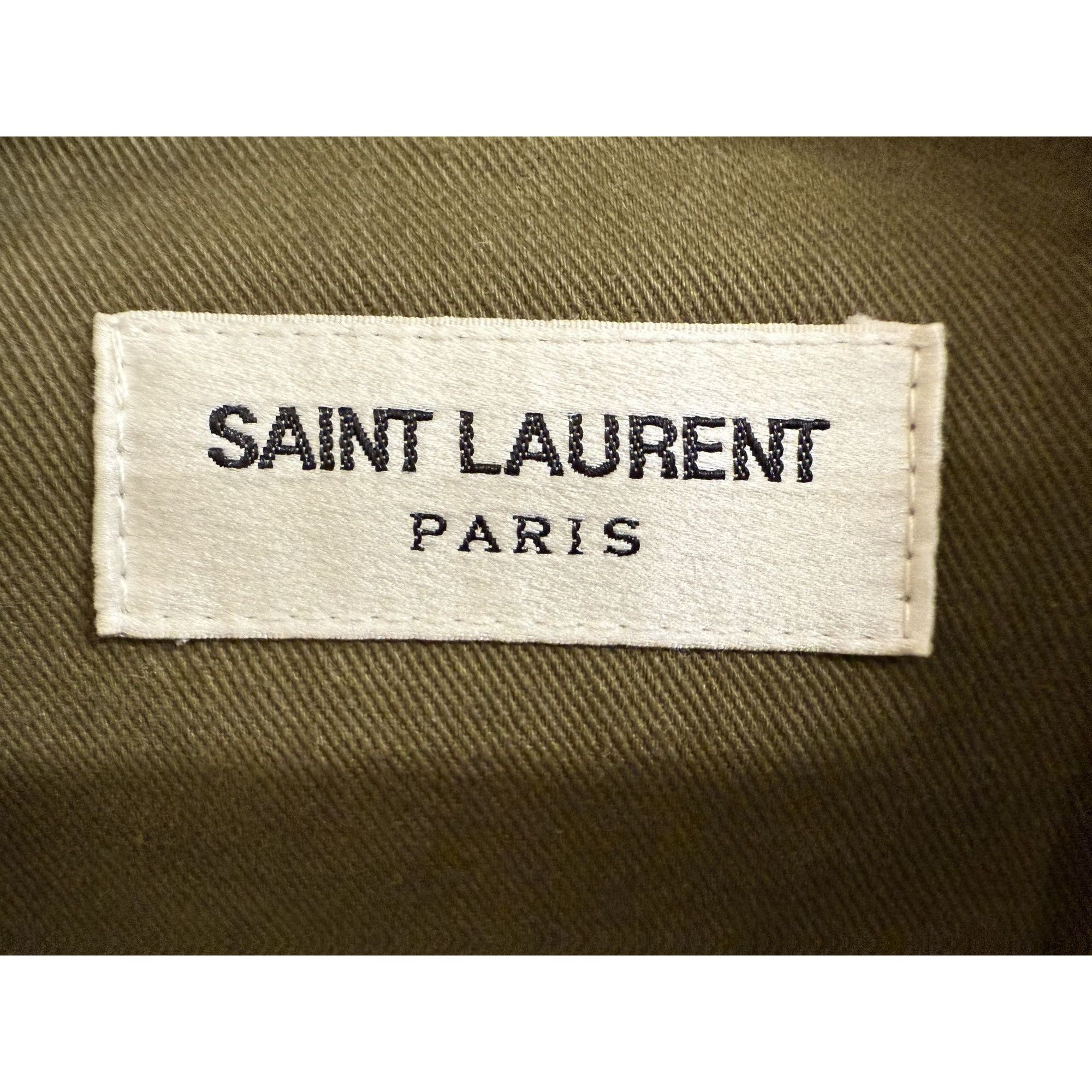Saint Laurent Paris Saint Laurent Olive Green Military Jacket Size 44 Made In It Size M / US 6-8 / IT 42-44 - 3 Thumbnail