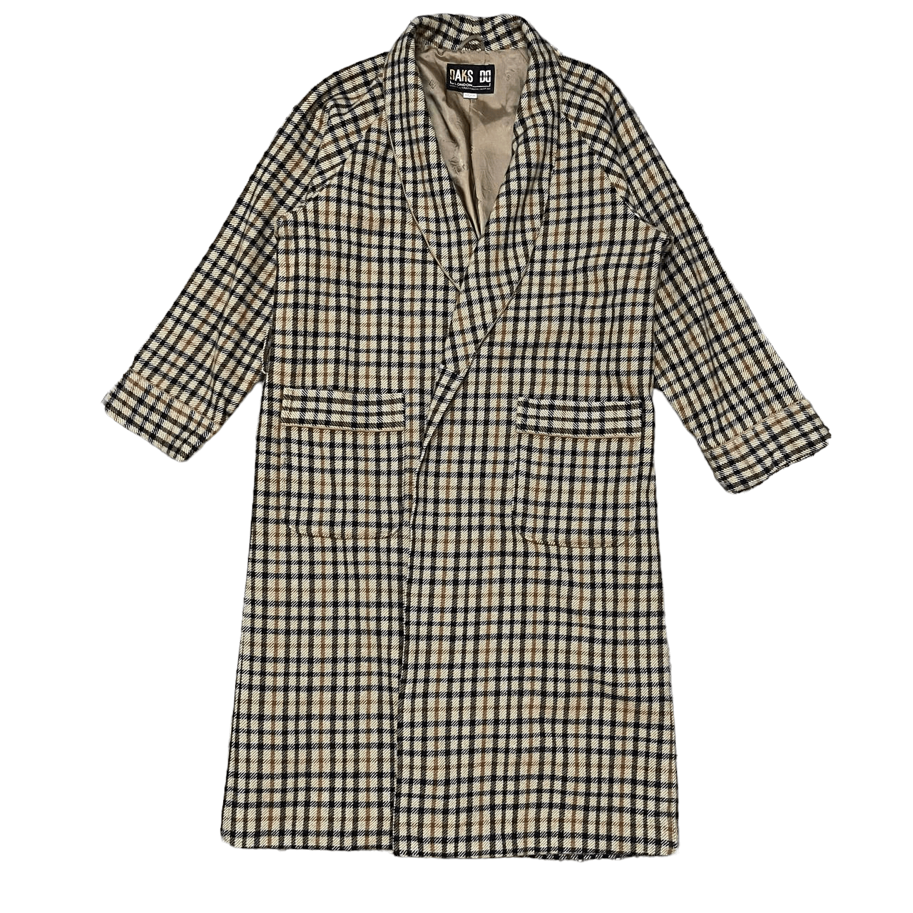 image of Archival Clothing x Daks London Vintage 70's Daks London Checkered Wool Bathrobe, Men's (Size Large