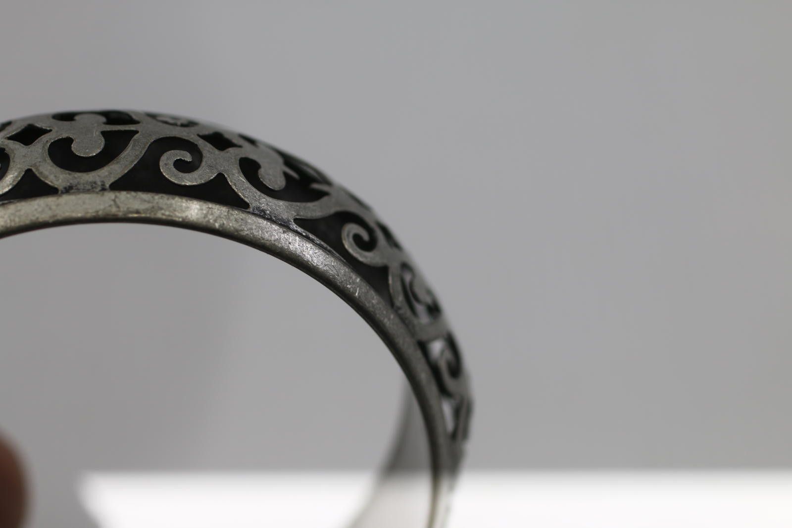 Unknown London Vintage Silver Tone Filigree Cuff Bracelet & Dangle Earrings Size ONE SIZE - 9 Thumbnail