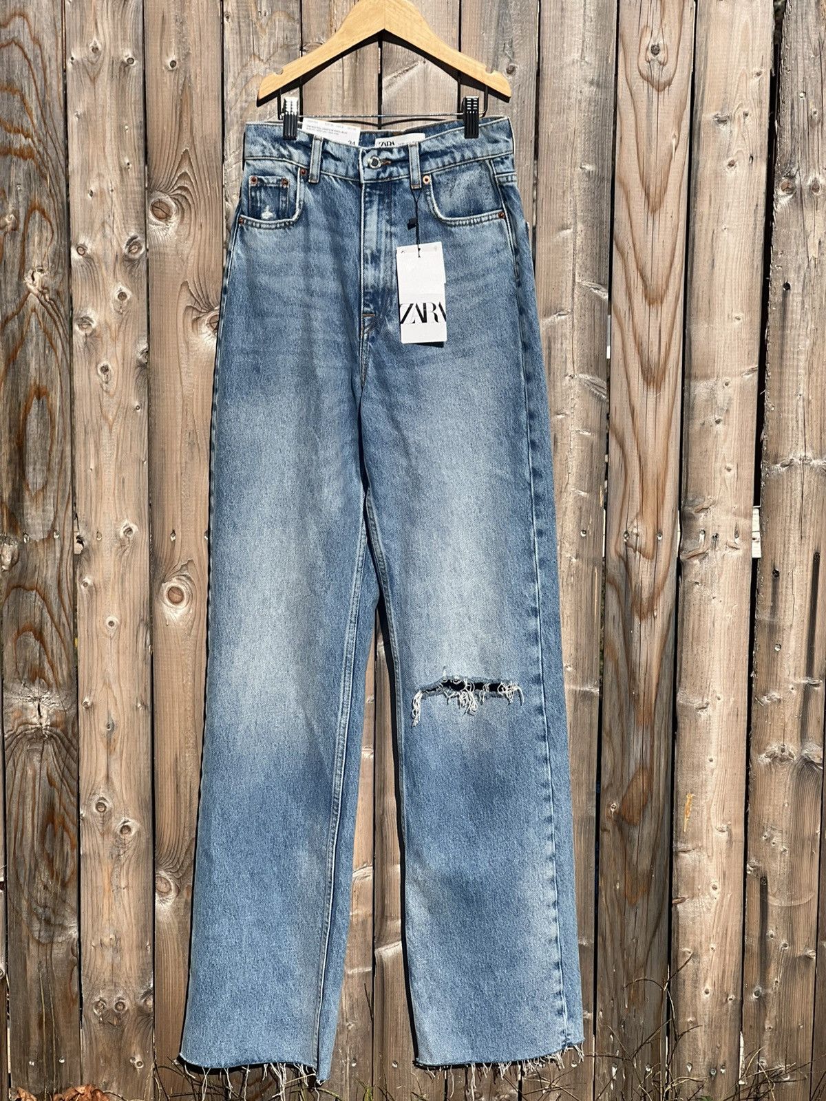 Zara Zara women’s the 90’s full length in DaryL blue jeans NWT Size 26" / US 2 / IT 38 - 3 Thumbnail