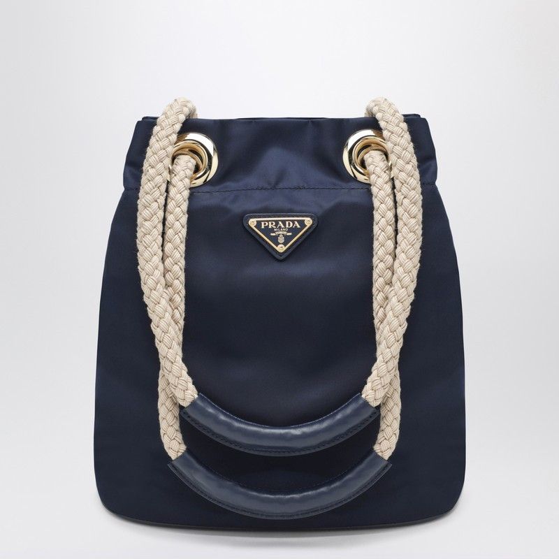 Prada Prada Mariner Small Bucket Bag In Baltic Blue Re-Nylon Size ONE SIZE - 1 Thumbnail