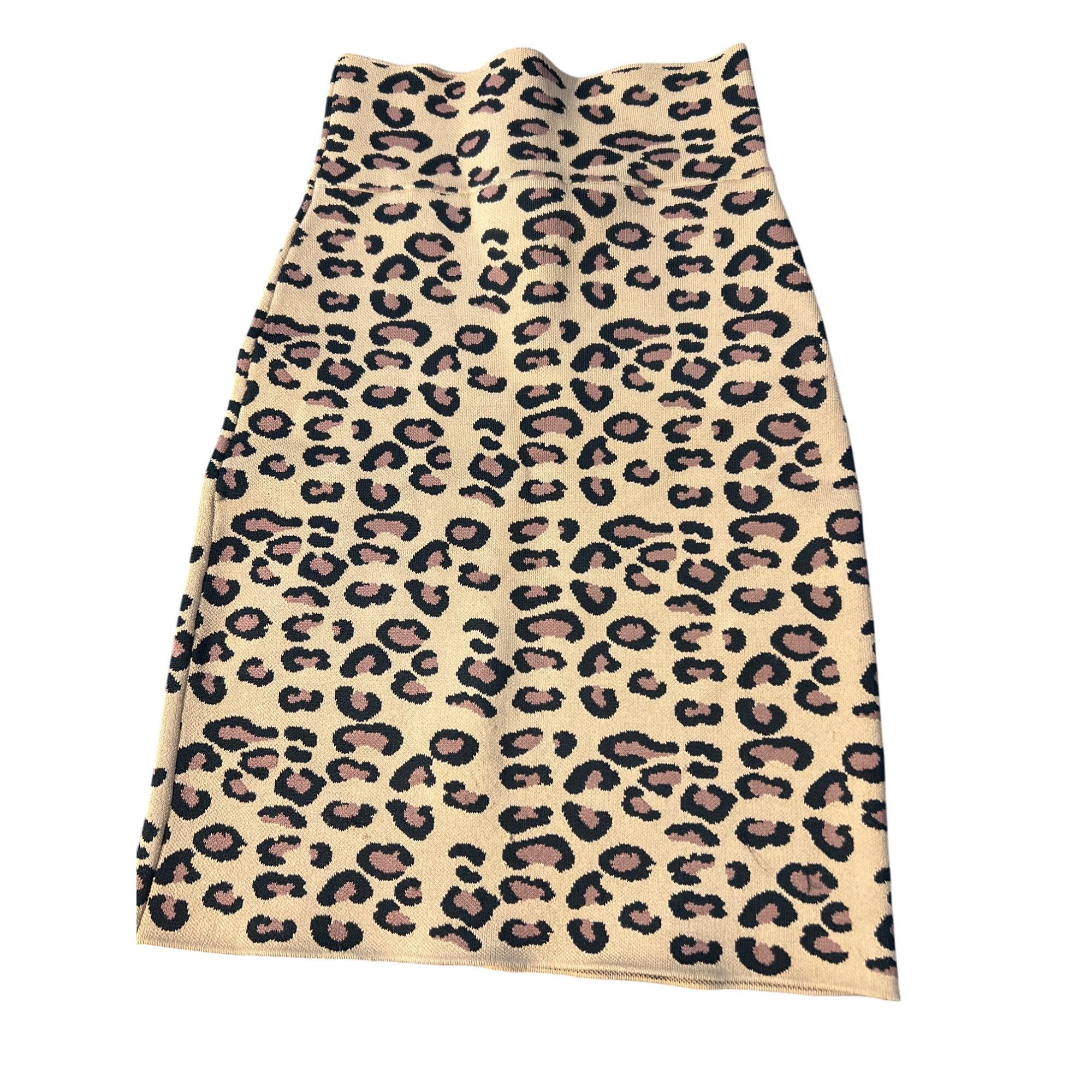 Bcbgmaxazria BCBGMAXAZRIA Leopard Print Pencil Mini Skirt Bodycon Pull On Size 25" / US 0 / IT 36 - 4 Thumbnail