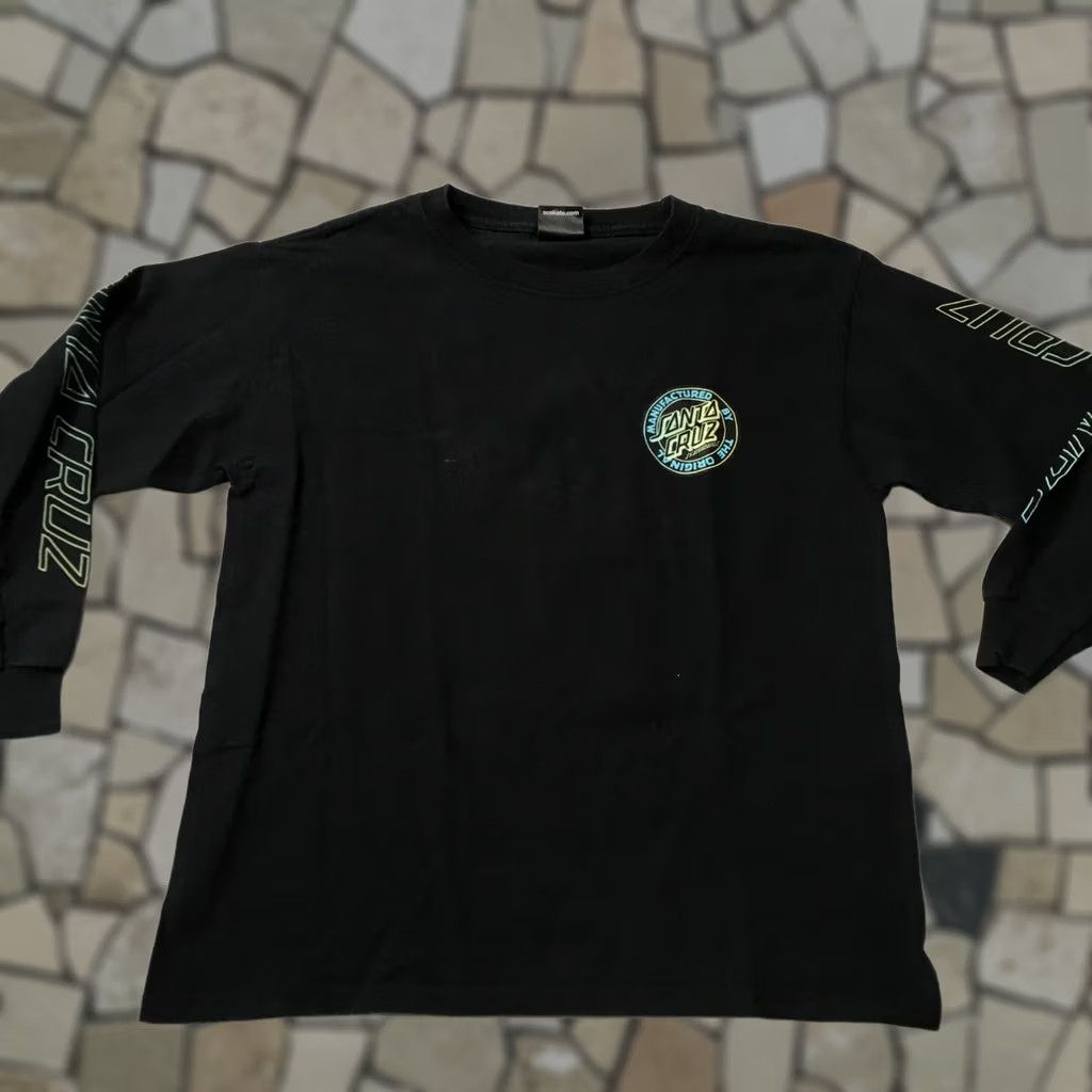Vintage Santa Cruz Mens Shirt Black Medium Short Sleeve Shirt M Black Graphic Print California Mens Size US M / EU 48-50 / 2 - 1 Thumbnail