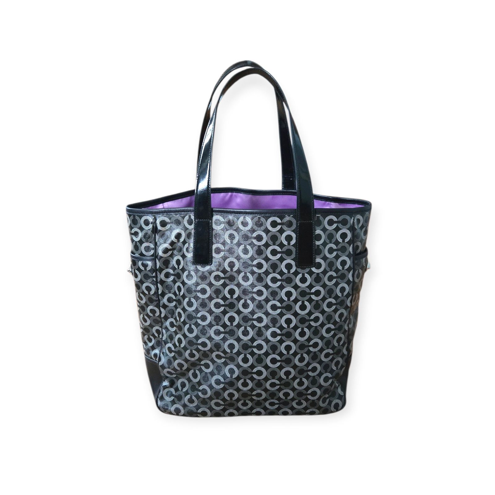 Coach Coach Waverly Vinage Dot OP Art Coated Canvas Tote Bag Rare Size ONE SIZE - 1 Thumbnail