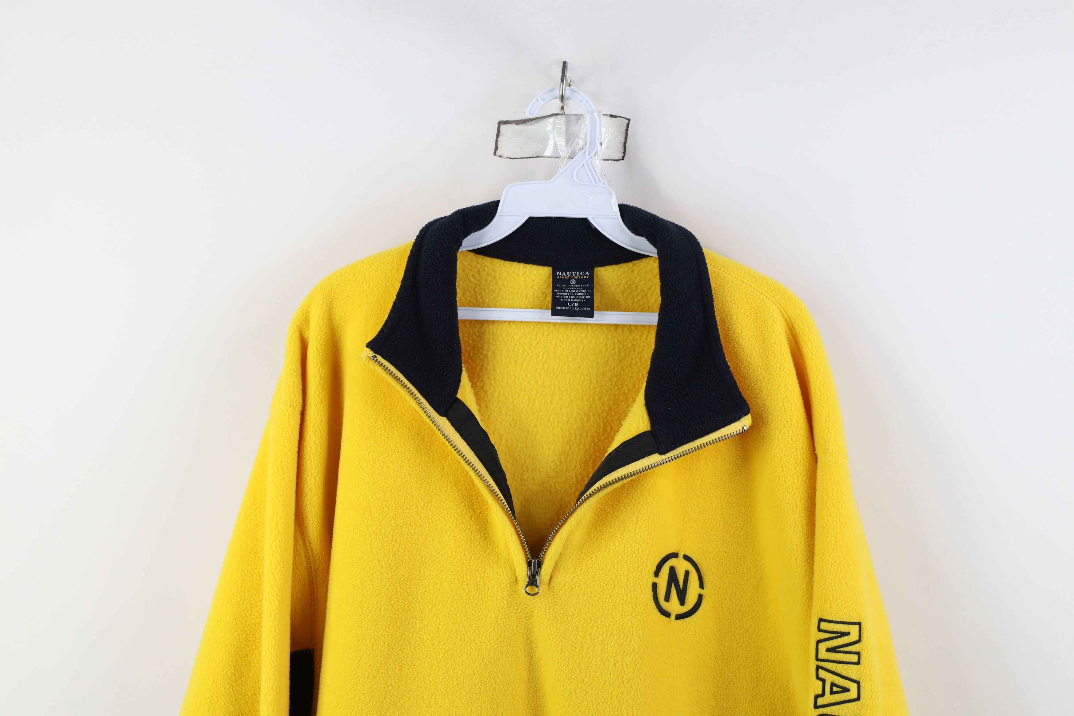 Nautica Vintage 90s Nautica Baggy Half Zip Fleece Pullover Sweater Size US L / EU 52-54 / 3 - 2 Thumbnail