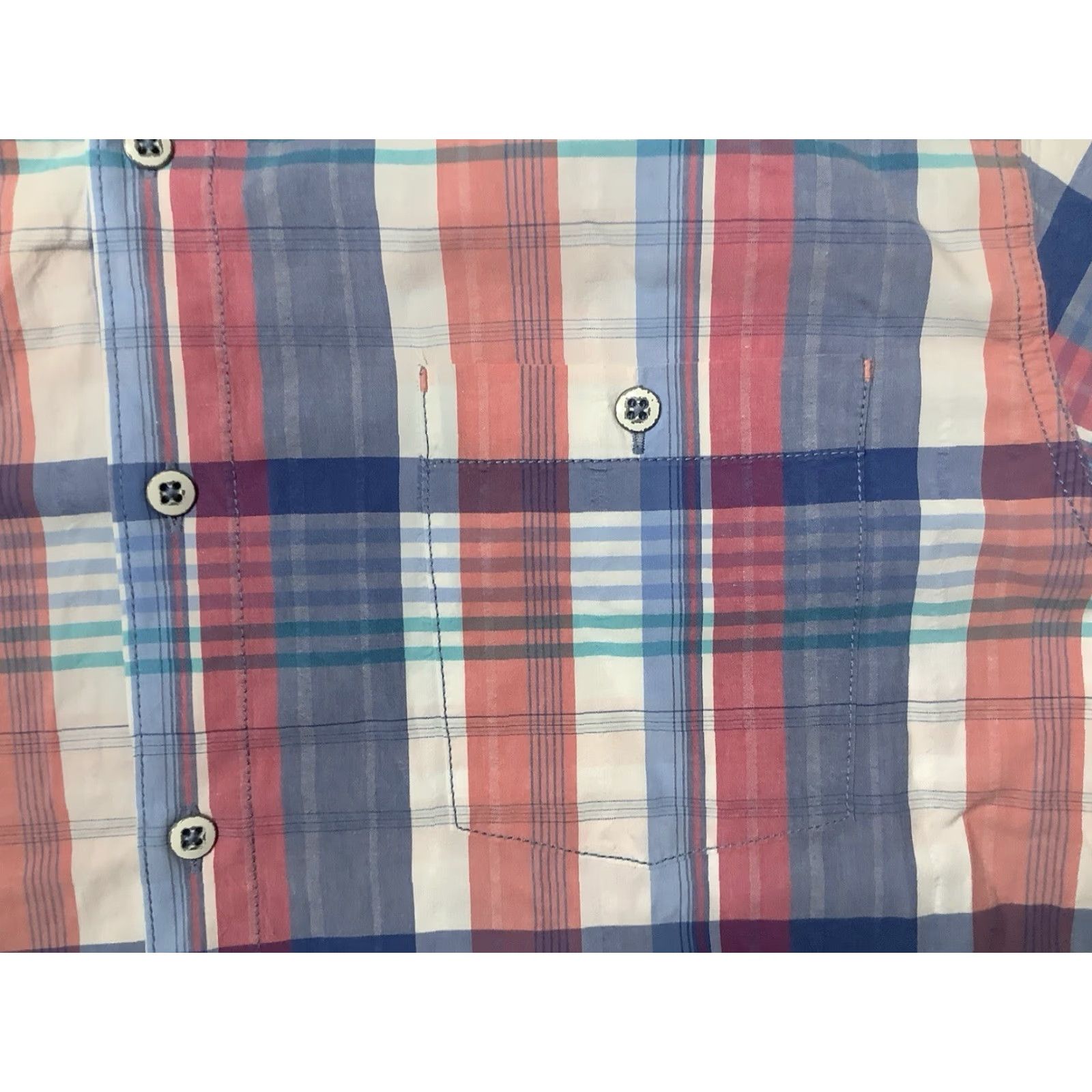 Tommy Bahama Tommy Bahama Nova Wave Shirt Large Pink Blue Short Sleeve Button Up Size US L / EU 52-54 / 3 - 3 Thumbnail
