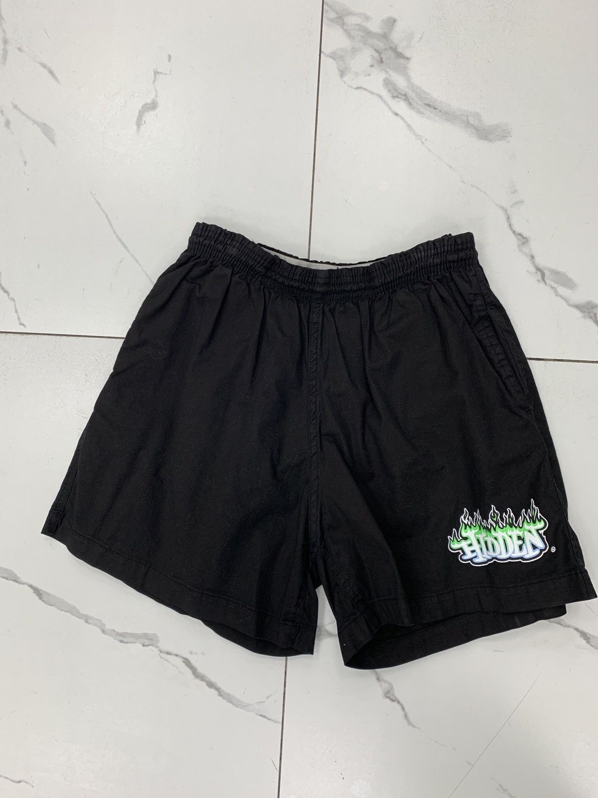 HIDDEN Hidden NY Flame Shorts “Black” Size US 34 / EU 50 - 1 Thumbnail