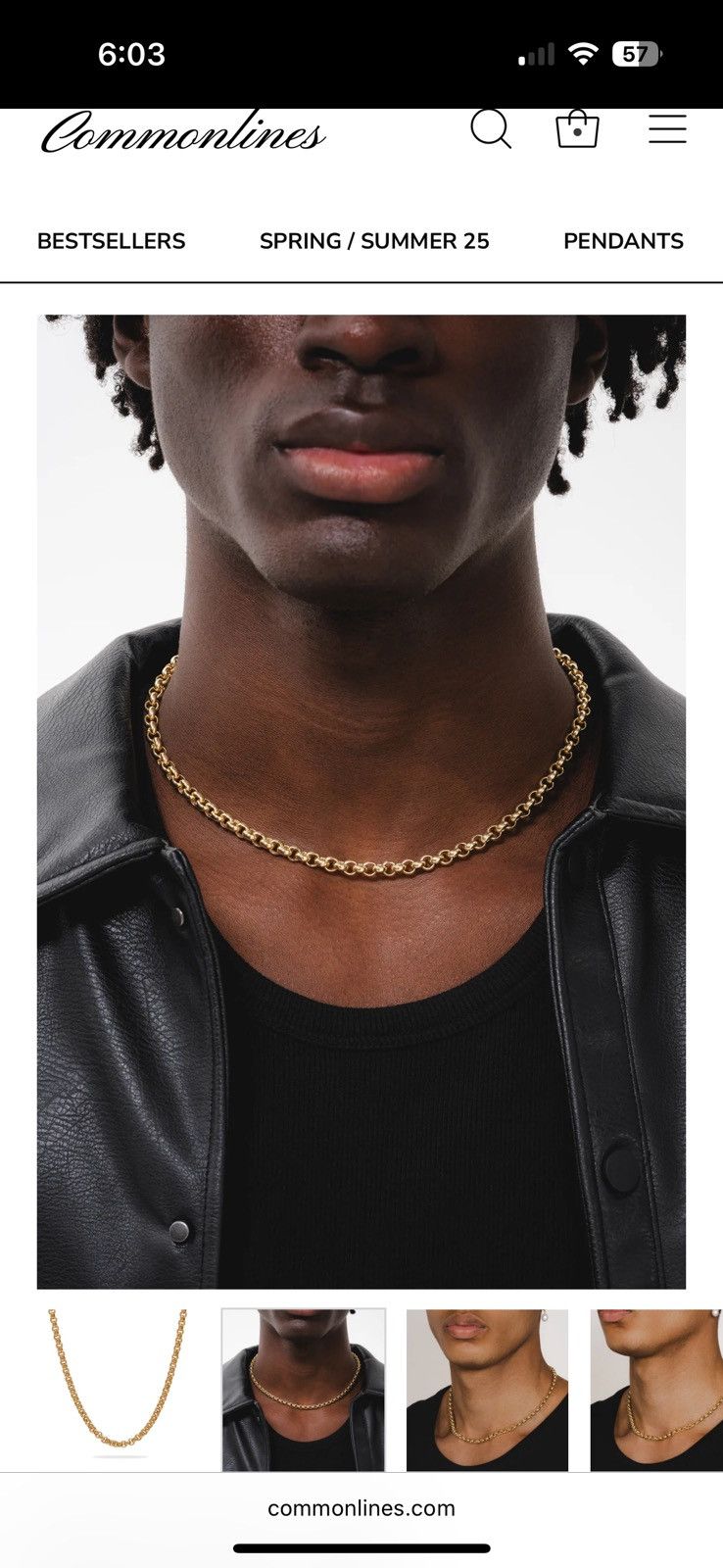 Other Gold Toned .925 Silver Belcher Chain 20in Size ONE SIZE - 4 Thumbnail