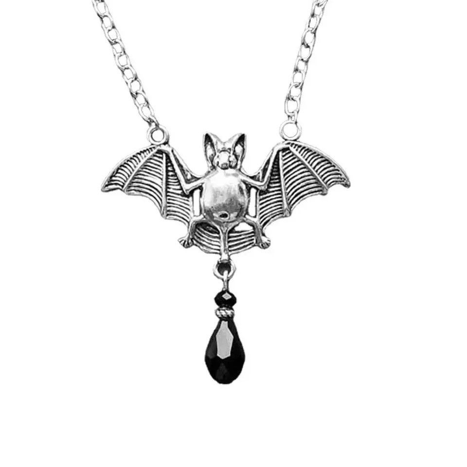 Vintage Vintage Goth Bat Chain Necklace Size ONE SIZE - 4 Thumbnail