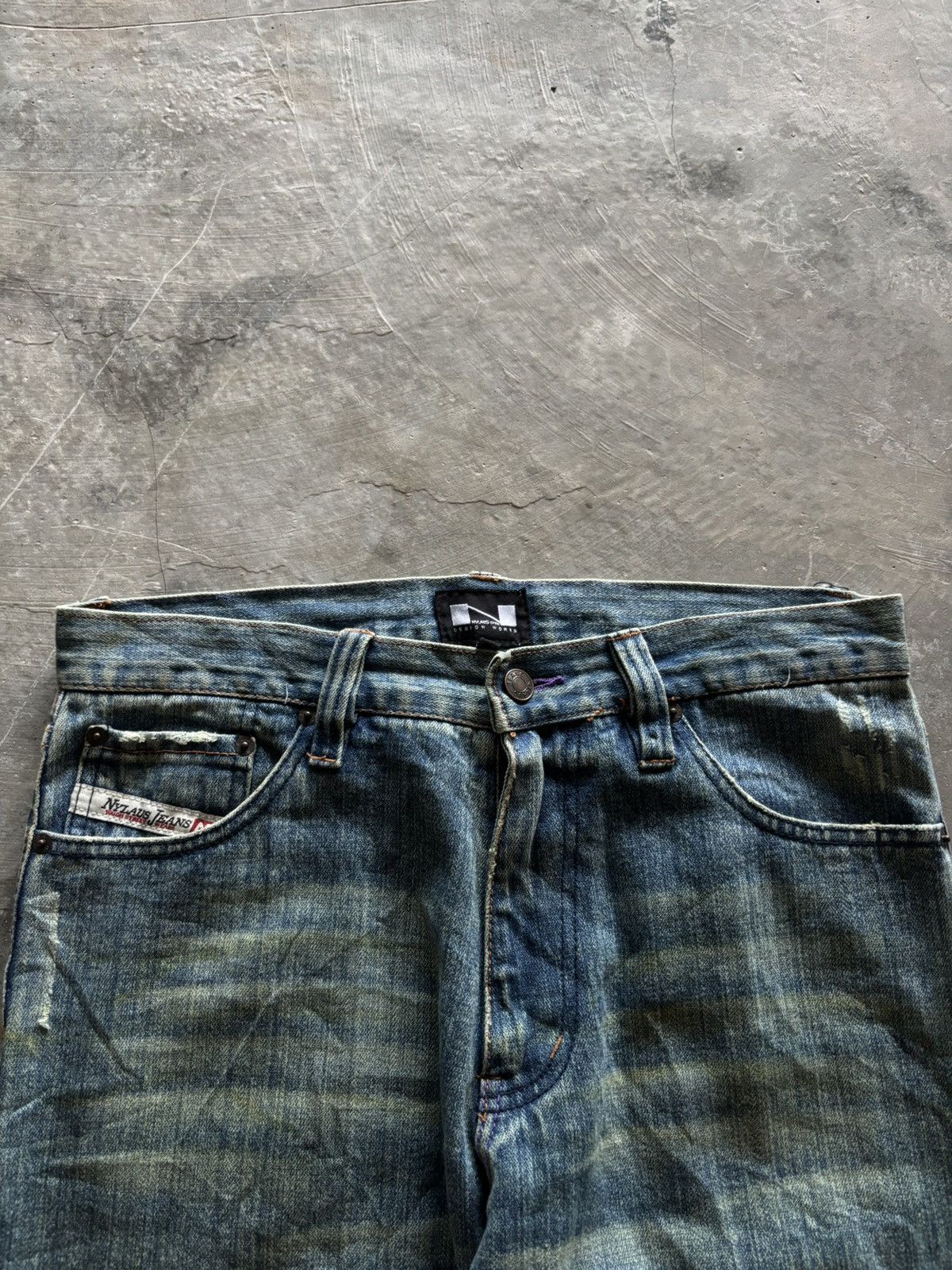 If Six Was Nine NYLAUS flare distressed rusty wash punk grunge japanese Size US 32 / EU 48 - 3 Thumbnail