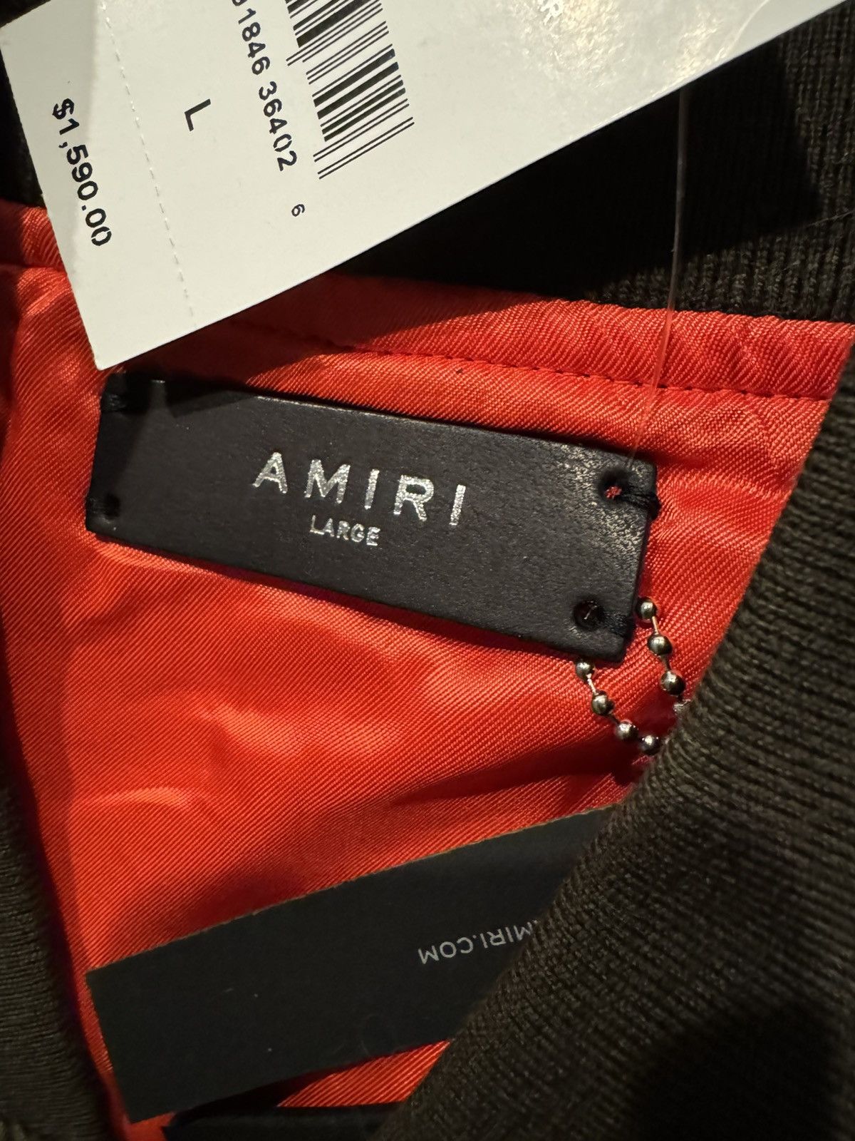 Amiri AMIRI Bones appliqué logo-embroidered bomber jacket Size US L / EU 52-54 / 3 - 14 Thumbnail