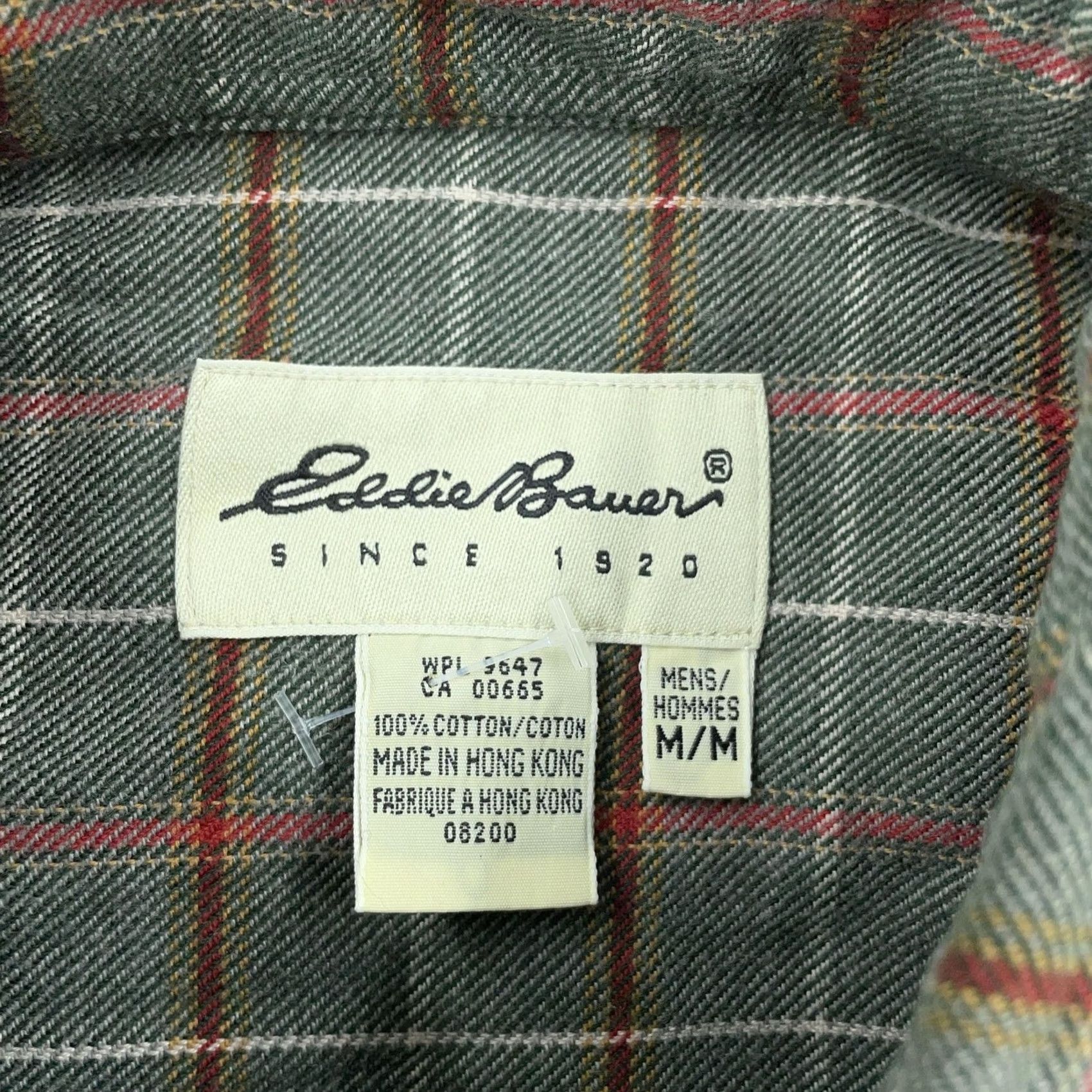 Eddie Bauer Eddie Bauer Shirt Mens Medium Green Gray Plaid Button Down Cotton Long Sleeve Size US M / EU 48-50 / 2 - 7 Thumbnail