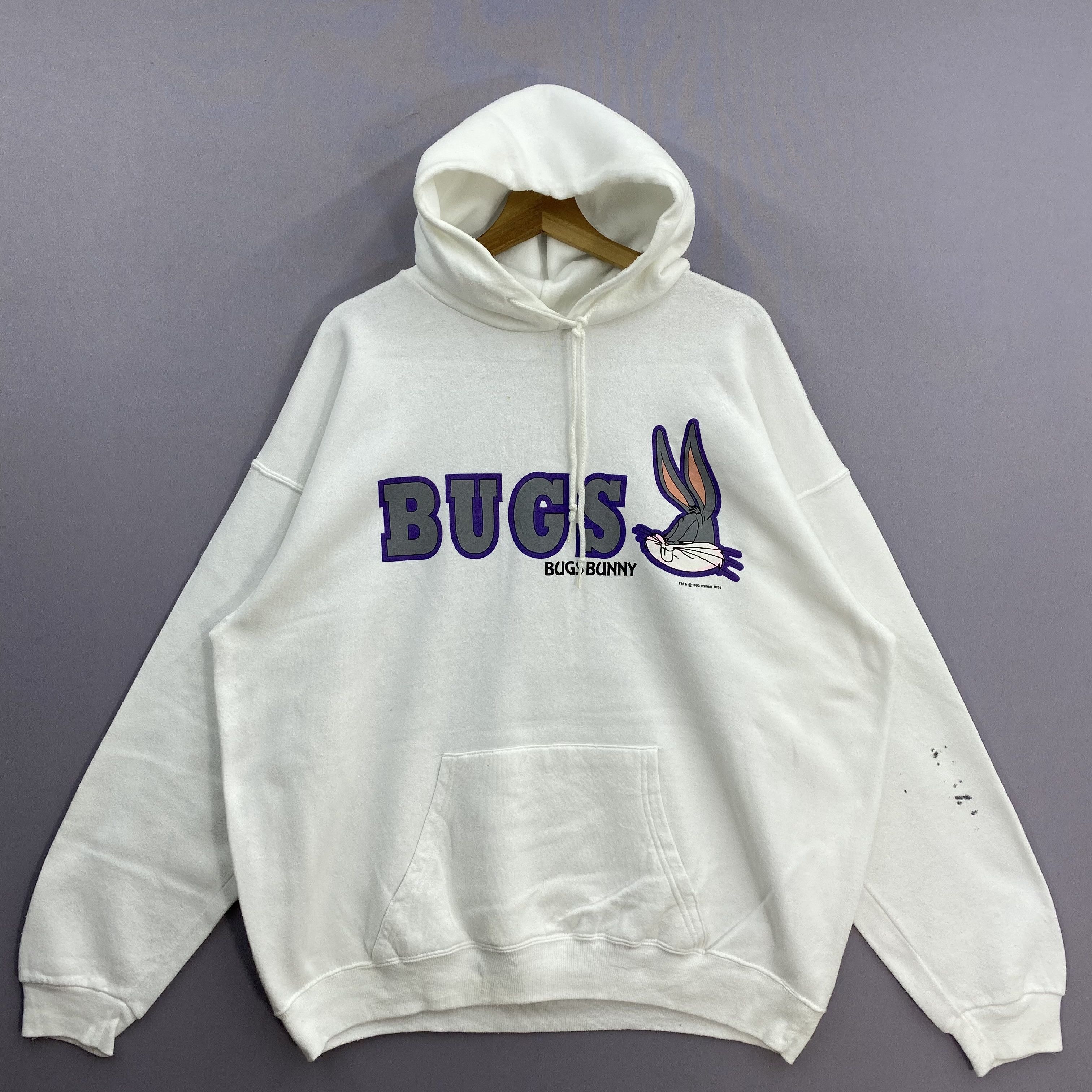 Vintage Vintage 90 Looney Tunes Bugs Bunny Hoodie Sweater USA Size US XXL / EU 58 / 5 - 2 Thumbnail