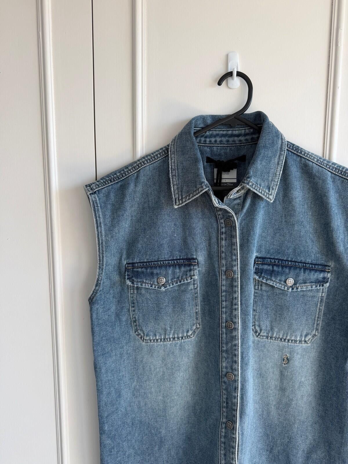 Ksubi new Ksubi womens sleeveless denim shirt dress blue small s 1 Size S / US 4 / IT 40 - 2 Thumbnail