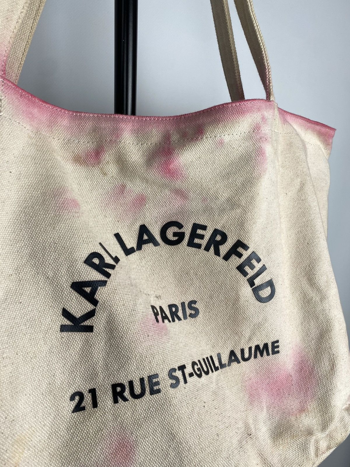 Designer × Karl Lagerfeld × Vintage Designer Karl Lagerfeld Large Cotton Bag Y2K Luxury Size ONE SIZE - 4 Thumbnail