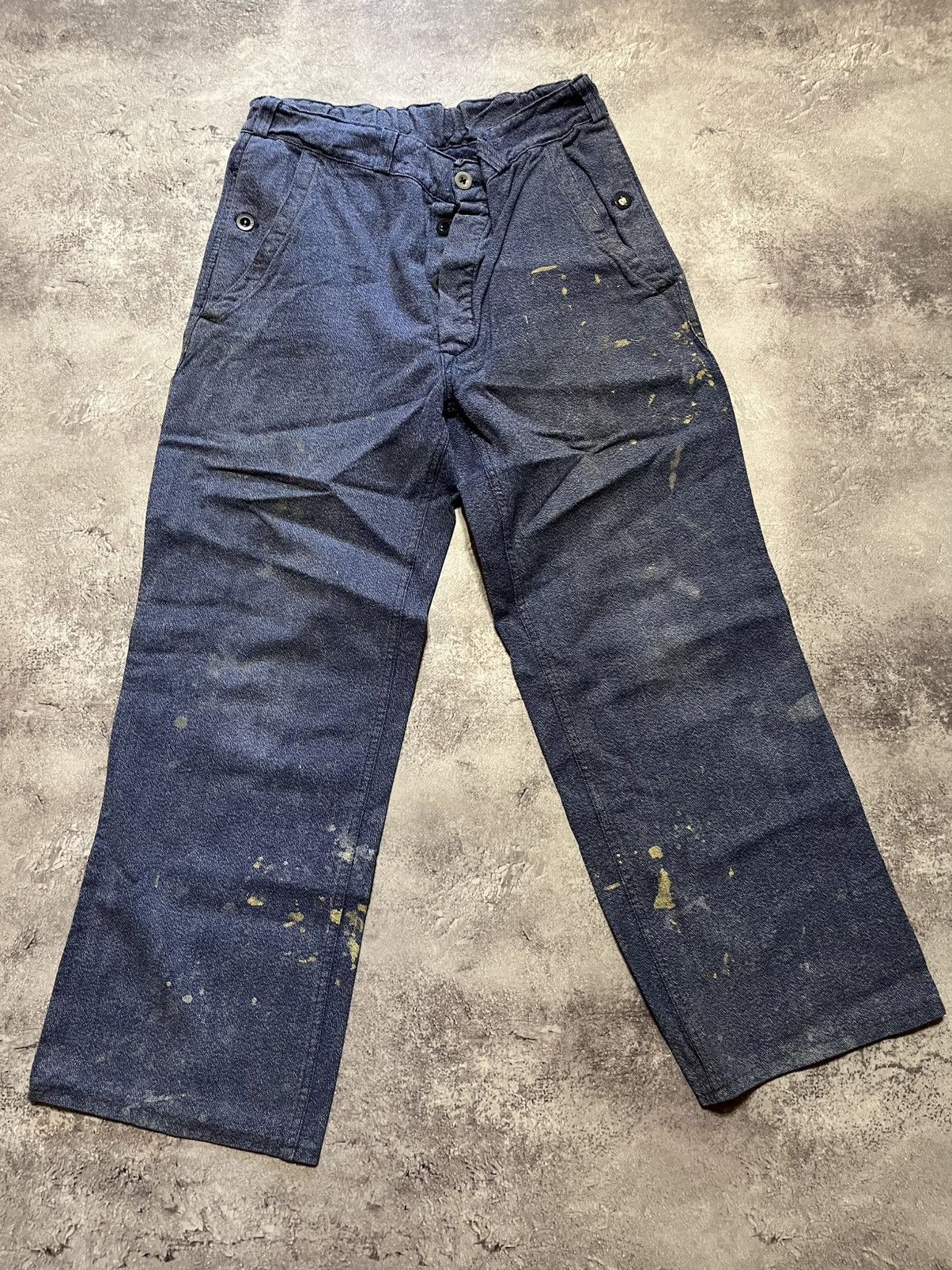Vintage Rare Archive Lutteurs Workwear Salt & Pepper Heavy Trousers Size US 30 / EU 46 - 1 Thumbnail