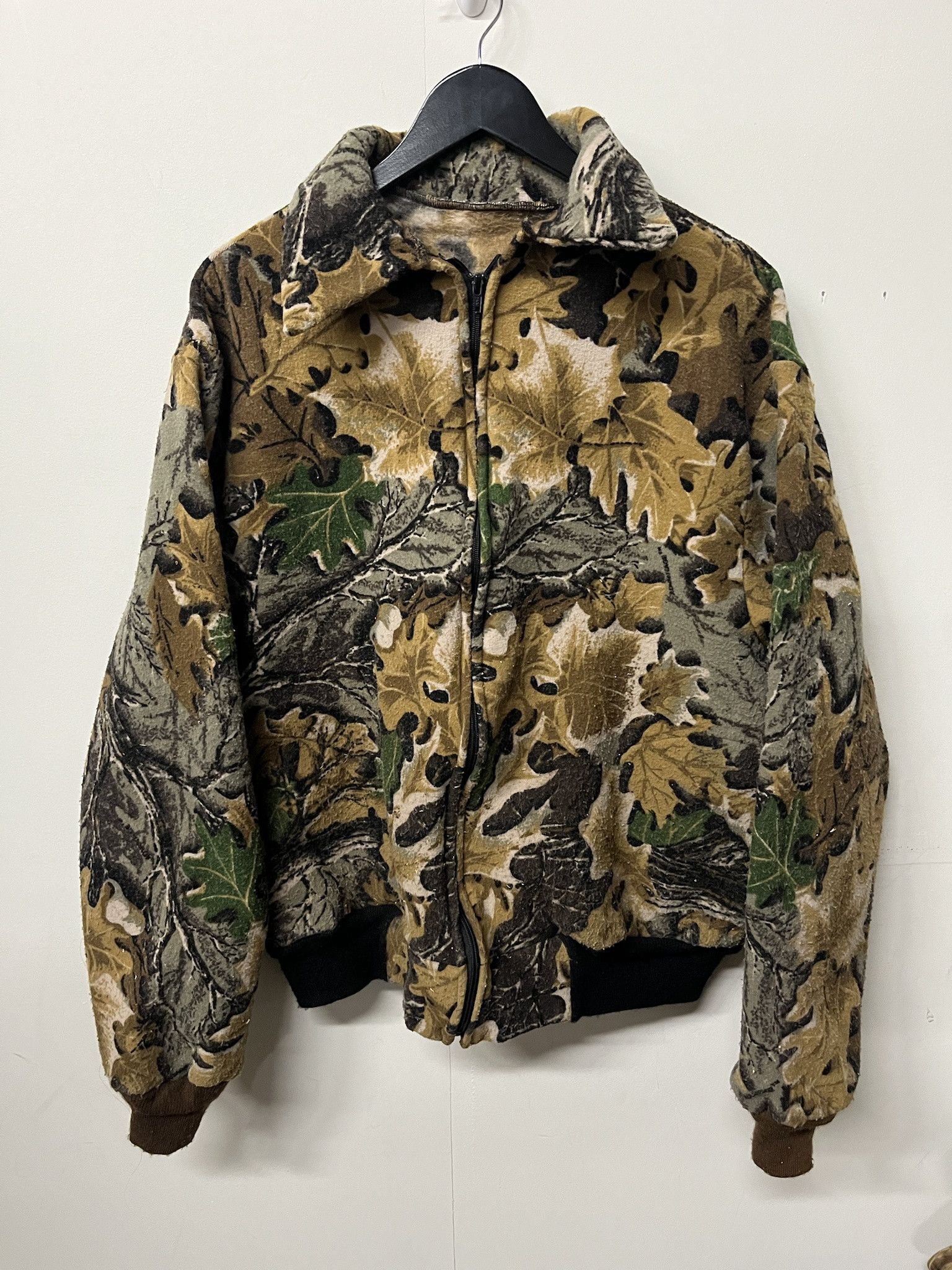 Vintage 1990s Advantage Autumn Camo Fleece Jacket Size XL