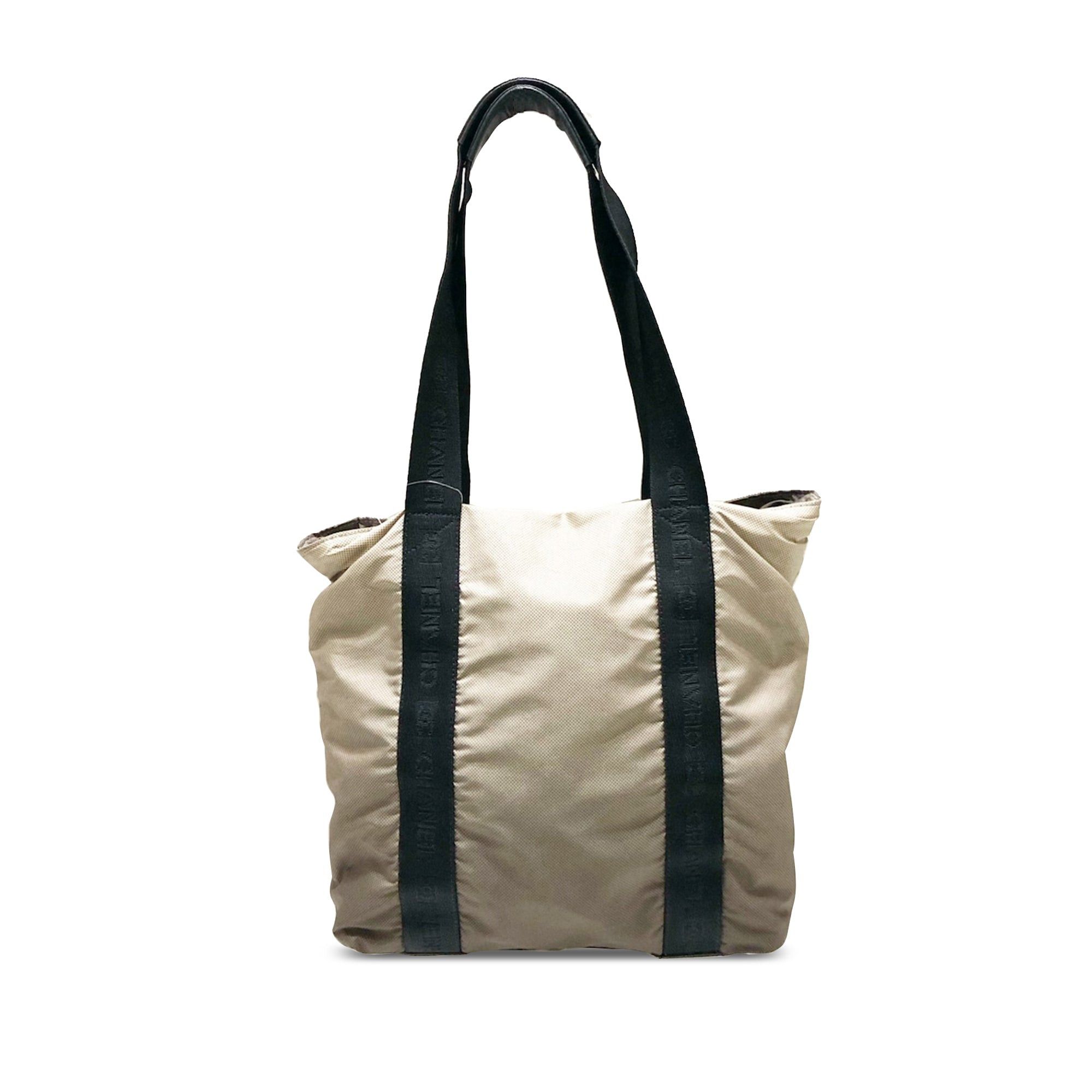image of Chanel Nylon Sports Ligne Tote Tote Bag in Brown, Women's