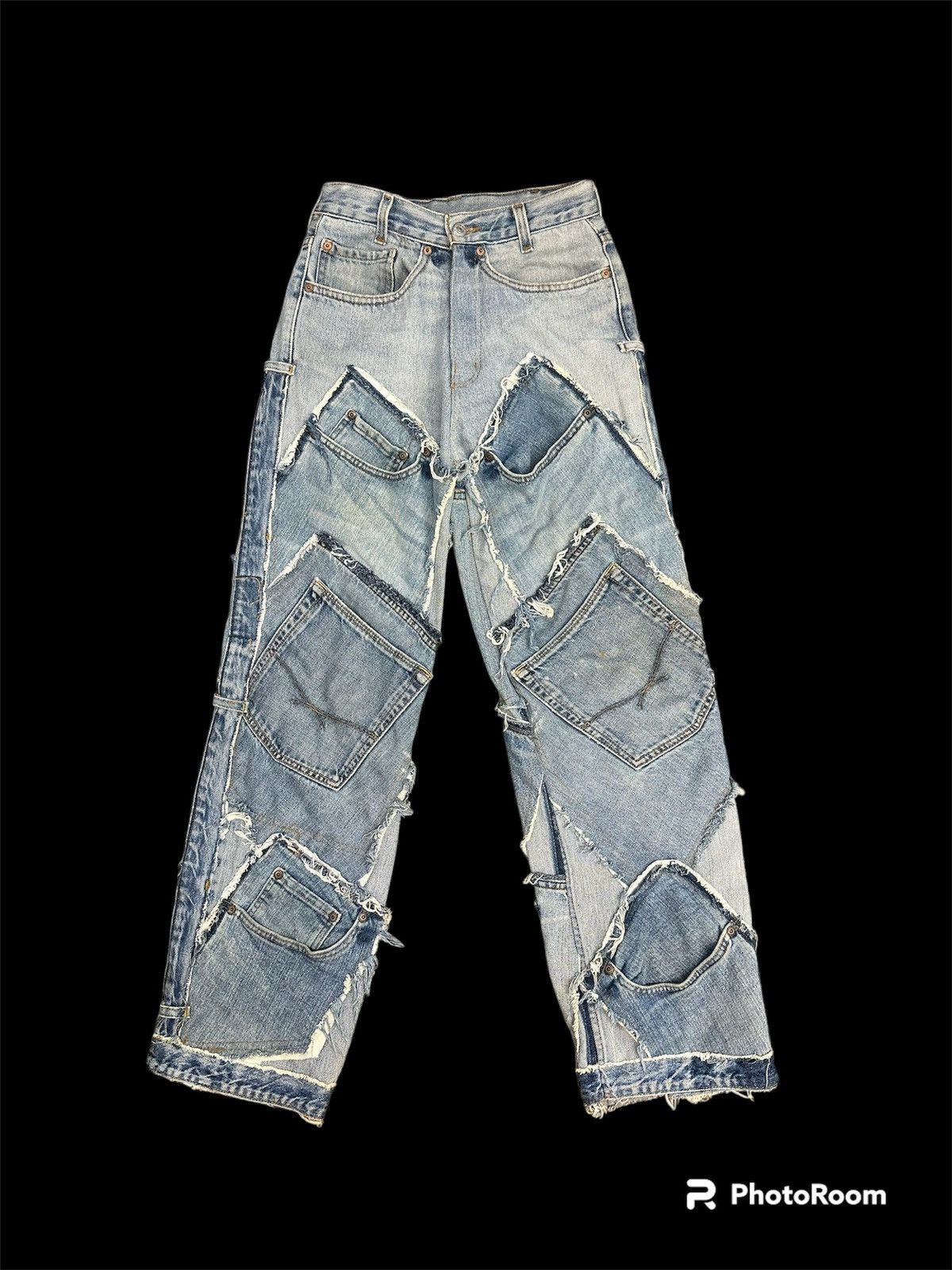 Levi's × Levi's Vintage Clothing Patchwork Upcycled Levi’s Denim Jeans Size 24" / US 00 / IT 34 - 11 Thumbnail