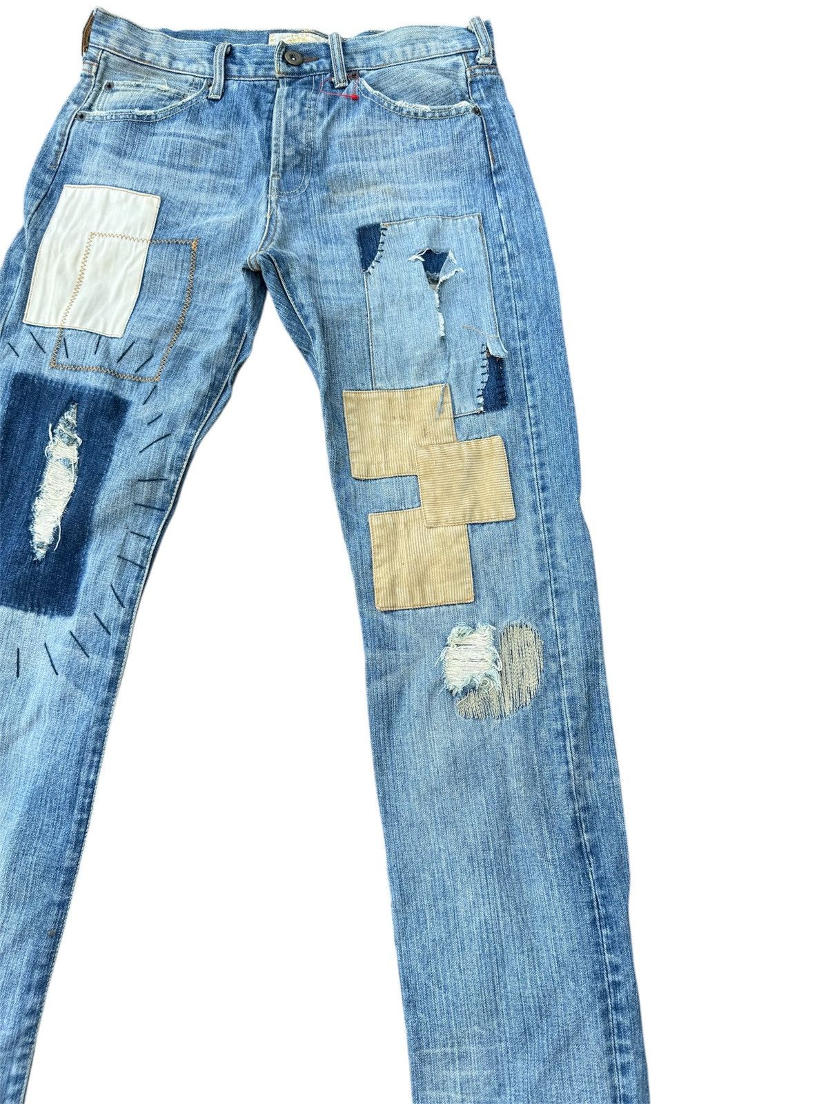 Japanese Brand × Kapital JAPAN BRAND CRIGINAL DISTRESS PATCHWORK KURT COBAIN DESIGN Size US 30 / EU 46 - 4 Thumbnail