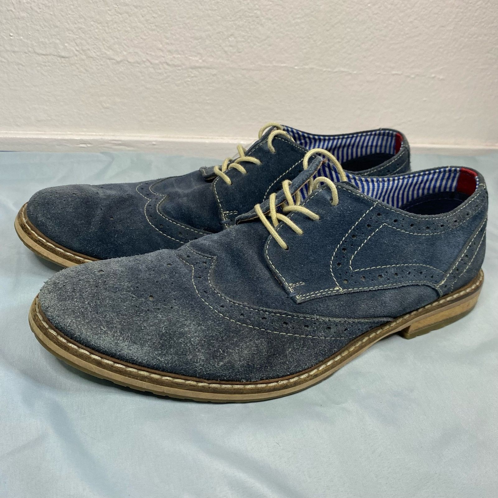Ben Sherman Ben Sherman Blue Suede Oxford Shoes Mens Size 9.5 Size US 9.5 / EU 42-43 - 1 Thumbnail