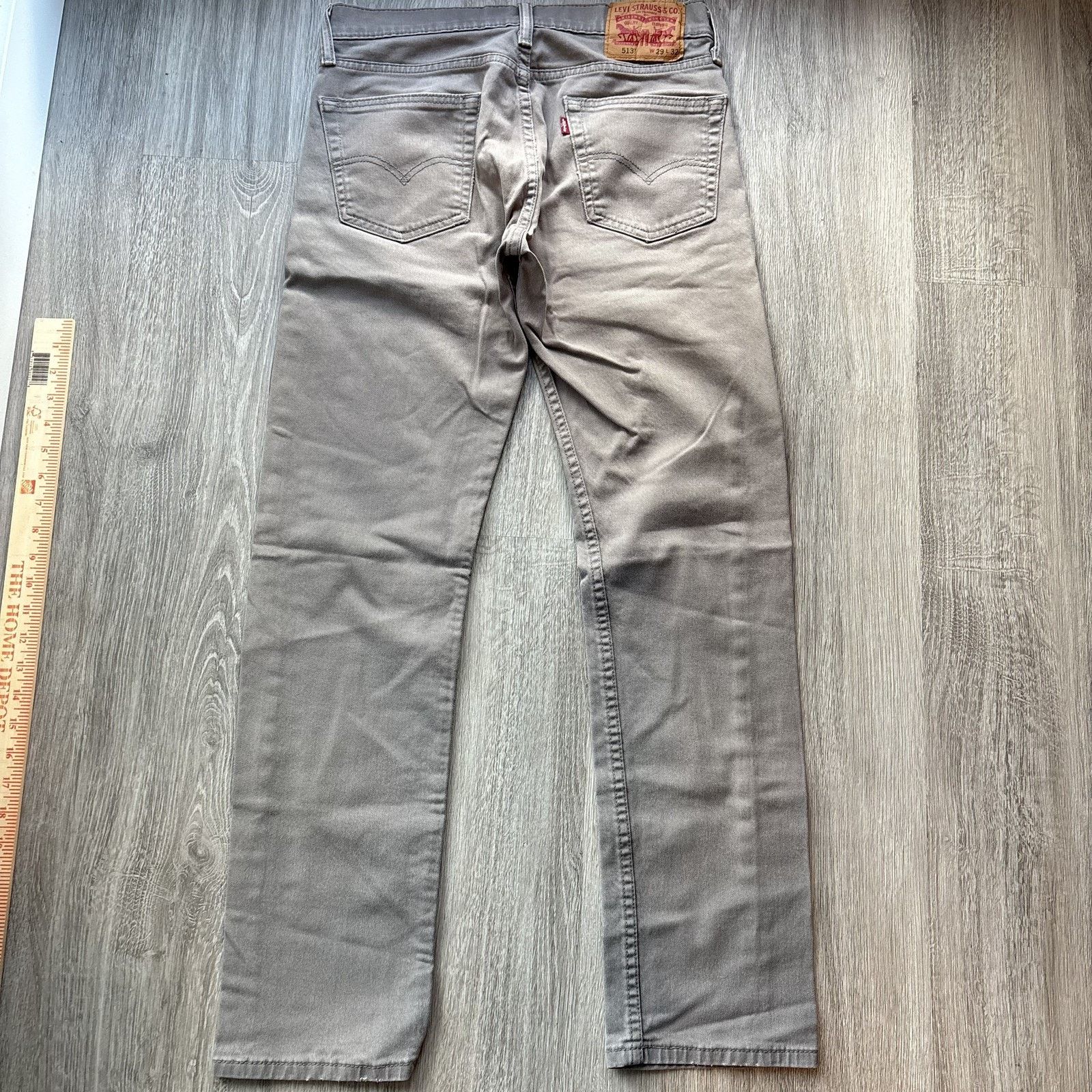 Levi's Levi's 513 Men's Gray Slim Straight Jeans 29x32 Size US 29 - 8 Thumbnail