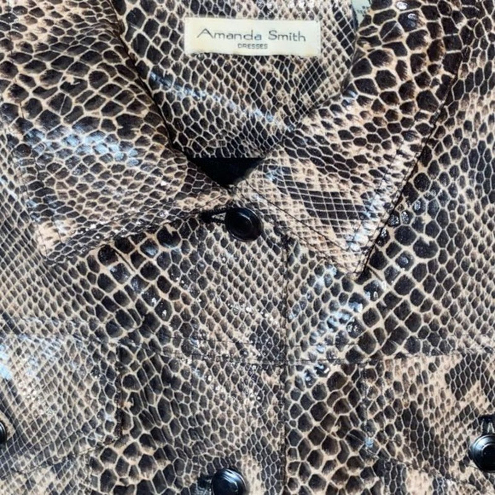 Other Amanda Smith Faux Snakeskin Button Down Jacket 10 Size L / US 10 / IT 46 - 5 Thumbnail