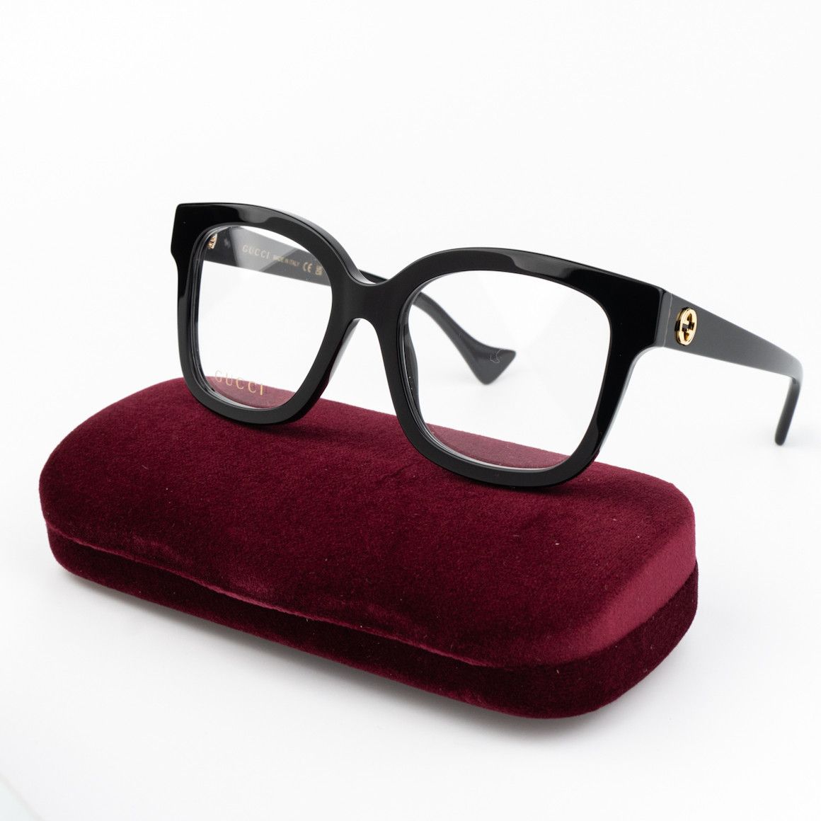 Gucci Gucci Women Eyeglasses Black Square GG1258O 004 BRAND NEW Size ONE SIZE - 1 Thumbnail
