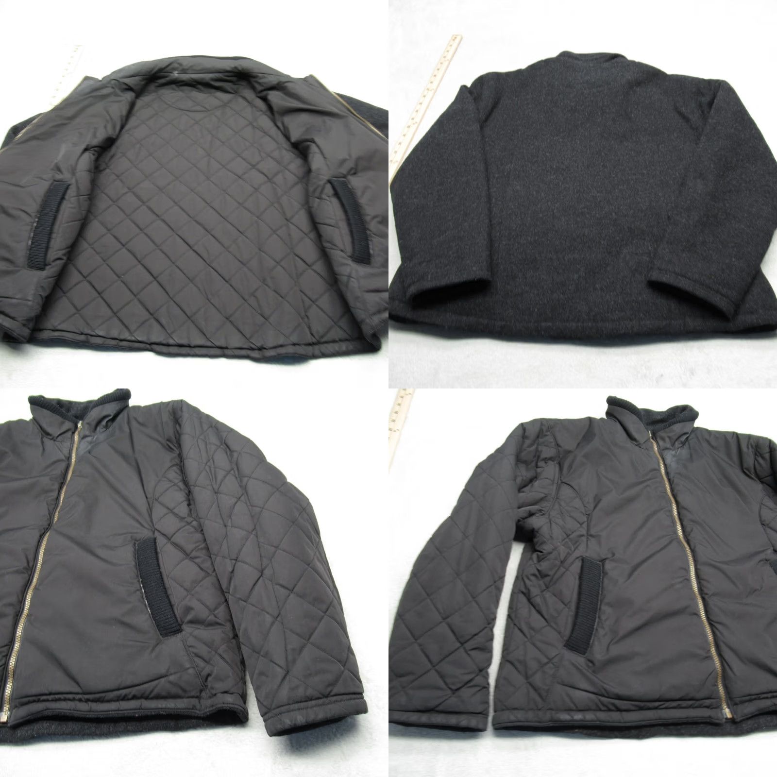 Vintage Woolrich Jacket Womens XL Black Wool Blend Full Zip Quilted Reversible Puff Size XL / US 12-14 / IT 48-50 - 8 Thumbnail