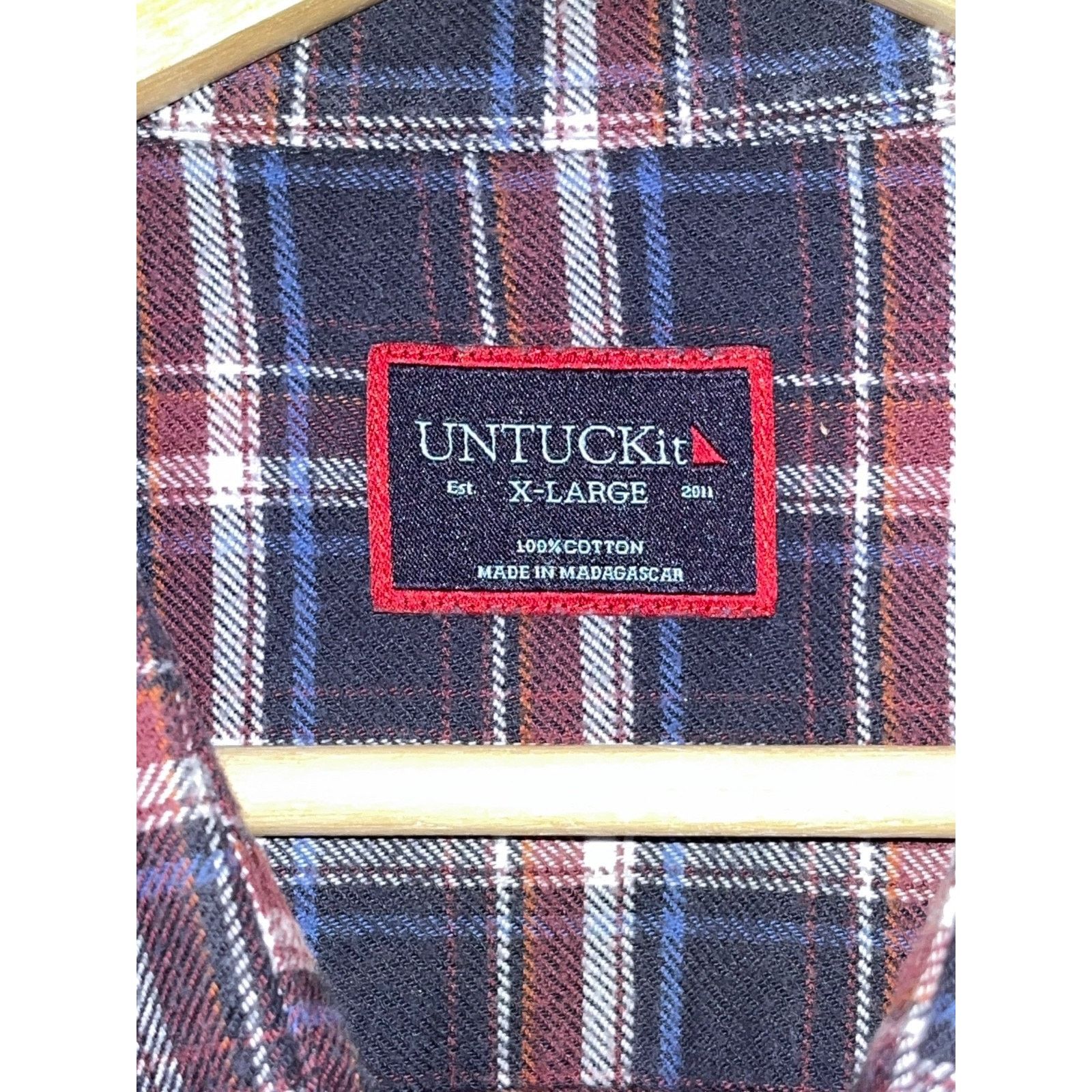UNTUCKit UNTUCKit Hillcot Flannel Plaid Shirt XL Long Sleeve Casual Size US XL / EU 56 / 4 - 5 Thumbnail