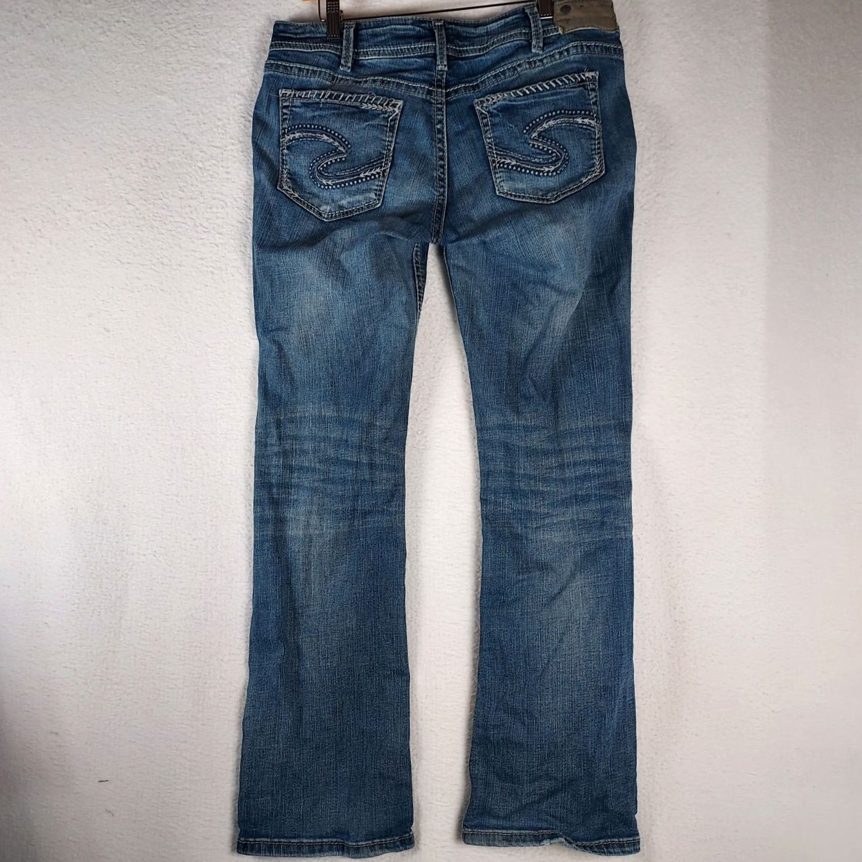 Silver Jeans Co. Silver Jeans Suki Mid Slim Boot Womens 31x31 Medium Wash Stretch Denim Jeans Size 24" / US 00 / IT 34 - 2 Thumbnail