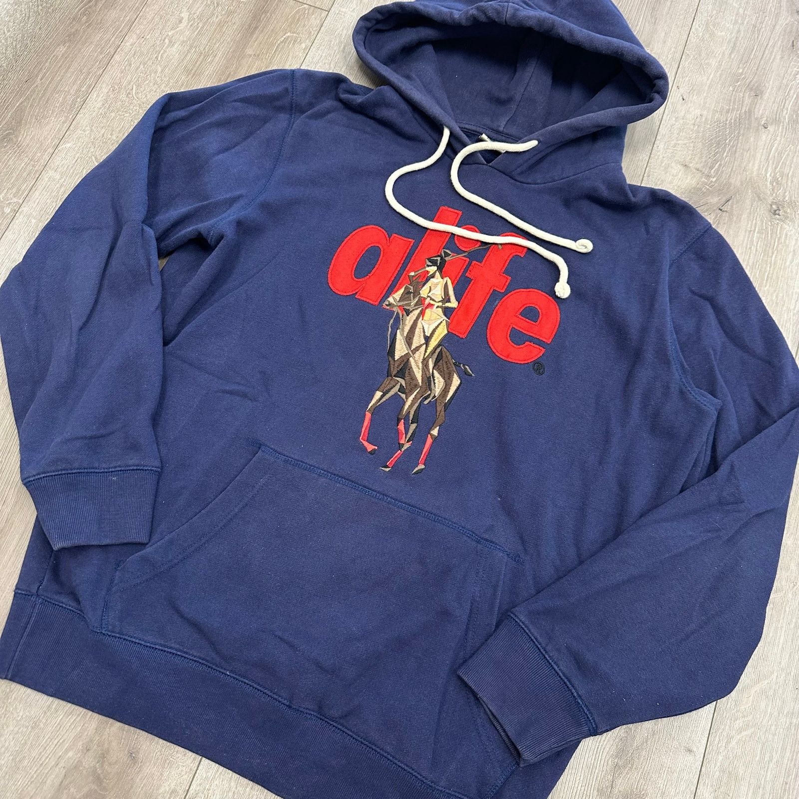 Alife Alife New York Polo Navy Hoodie Sweater Size Large L B20 Size US L / EU 52-54 / 3 - 2 Thumbnail