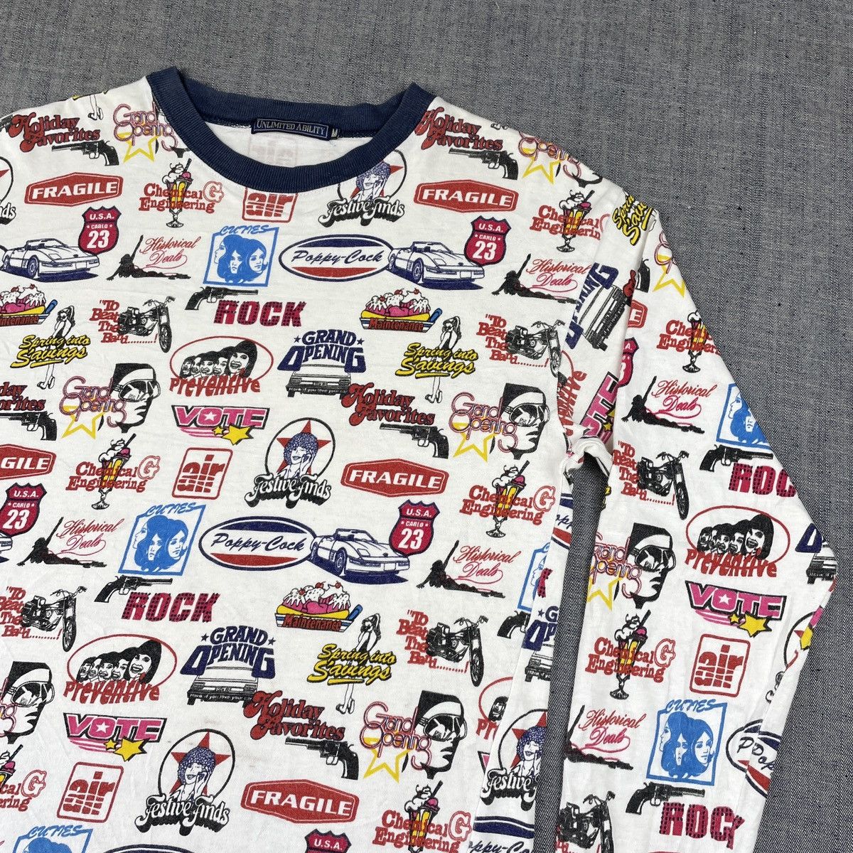 Japanese Brand Unlimited Ability All Over Prints T Shirt Size M / US 6-8 / IT 42-44 - 10 Thumbnail