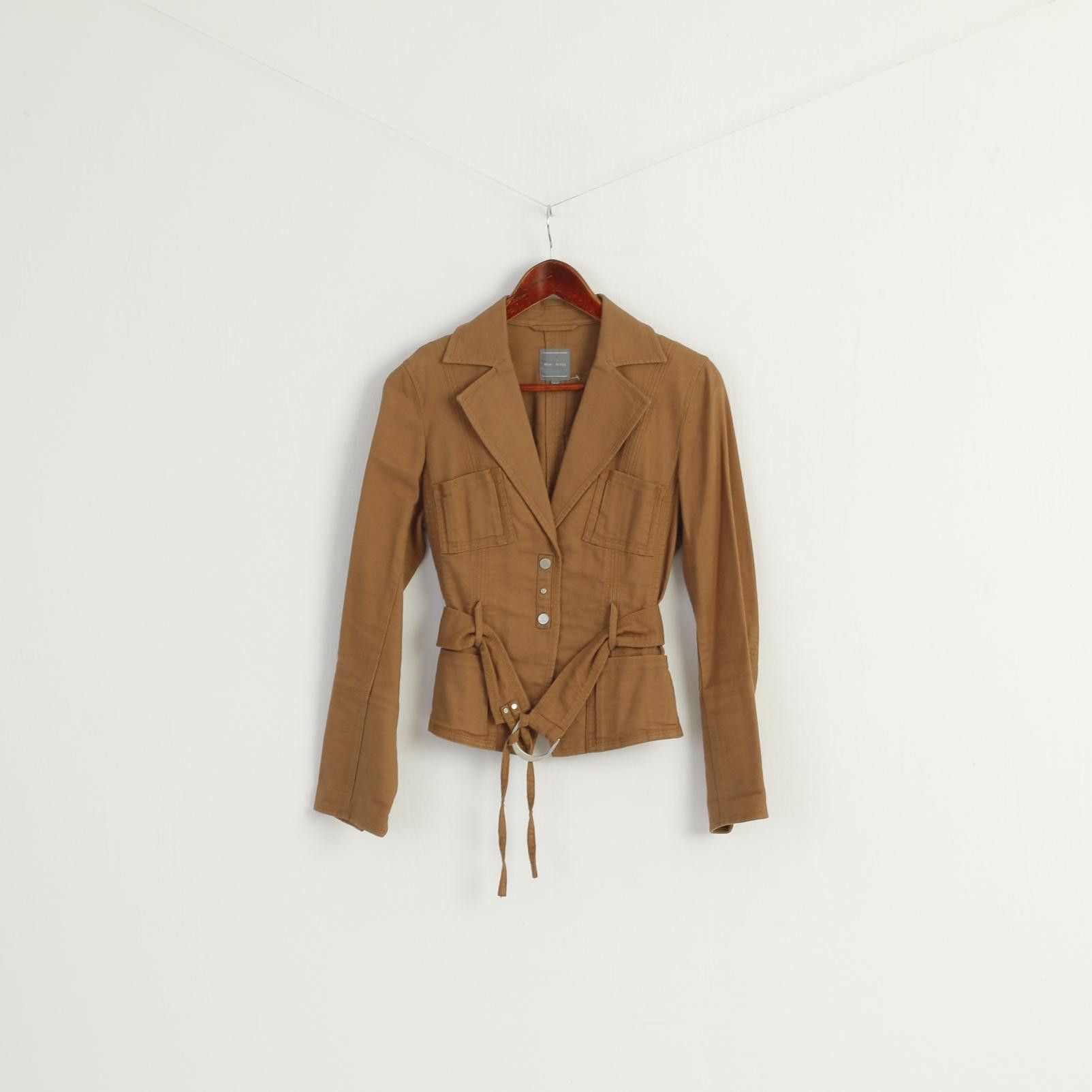 Vintage Marc Aurel Women 38 S Blazer Brown Cotton 9014 Size S / US 4 / IT 40 - 2 Thumbnail