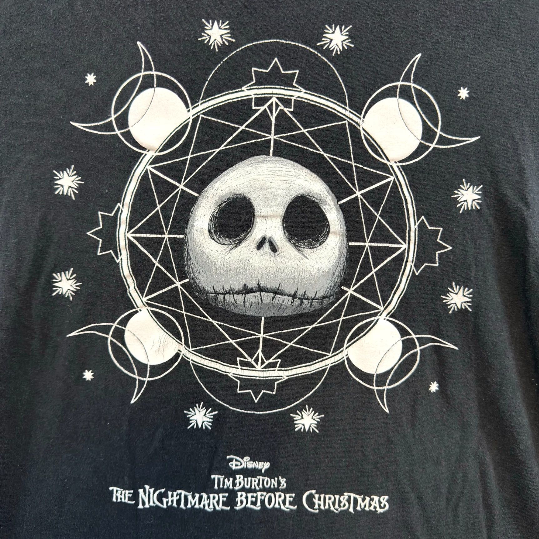 Delta VINTAGE Nightmare Before Christmas T-Shirt XL Unisex Black Graphic Promo Jack Skellington Graphic Tee Size US XL / EU 56 / 4 - 3 Thumbnail