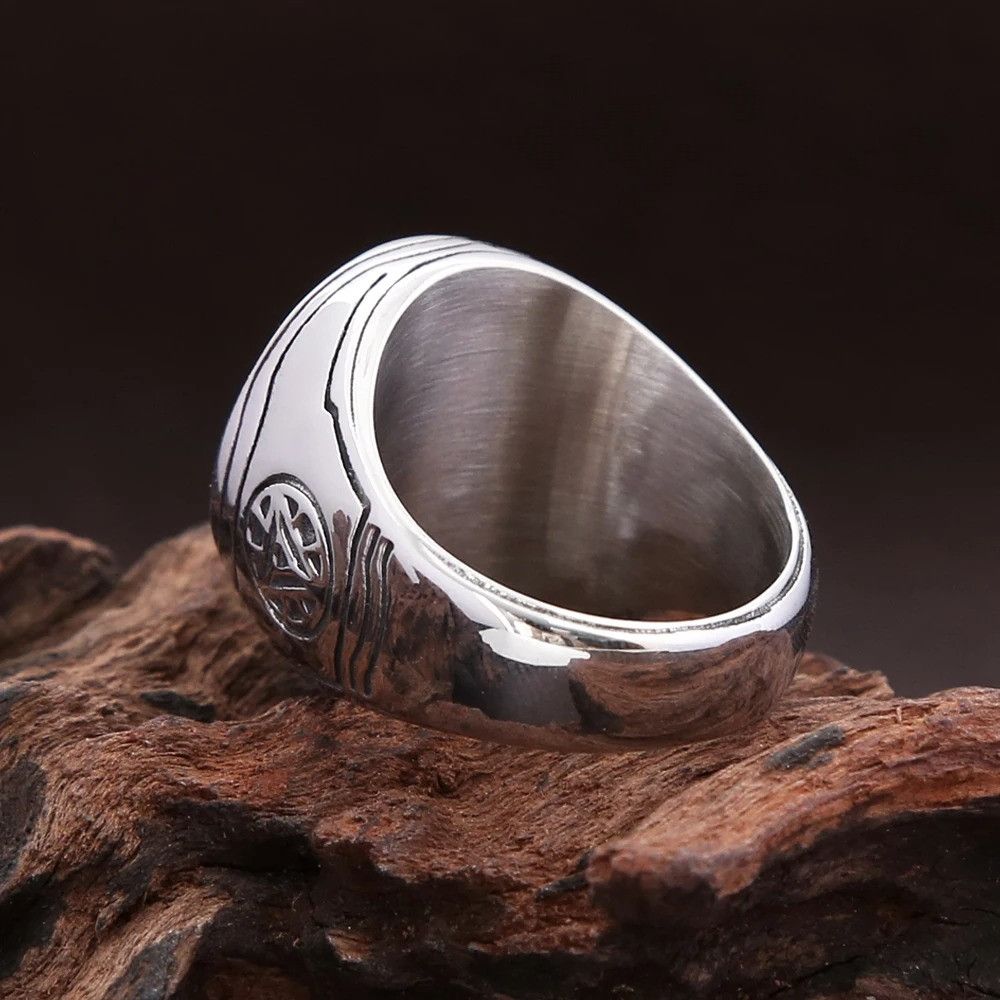 Vintage Stainless Steel Movie Mask Ring Size ONE SIZE - 2 Thumbnail