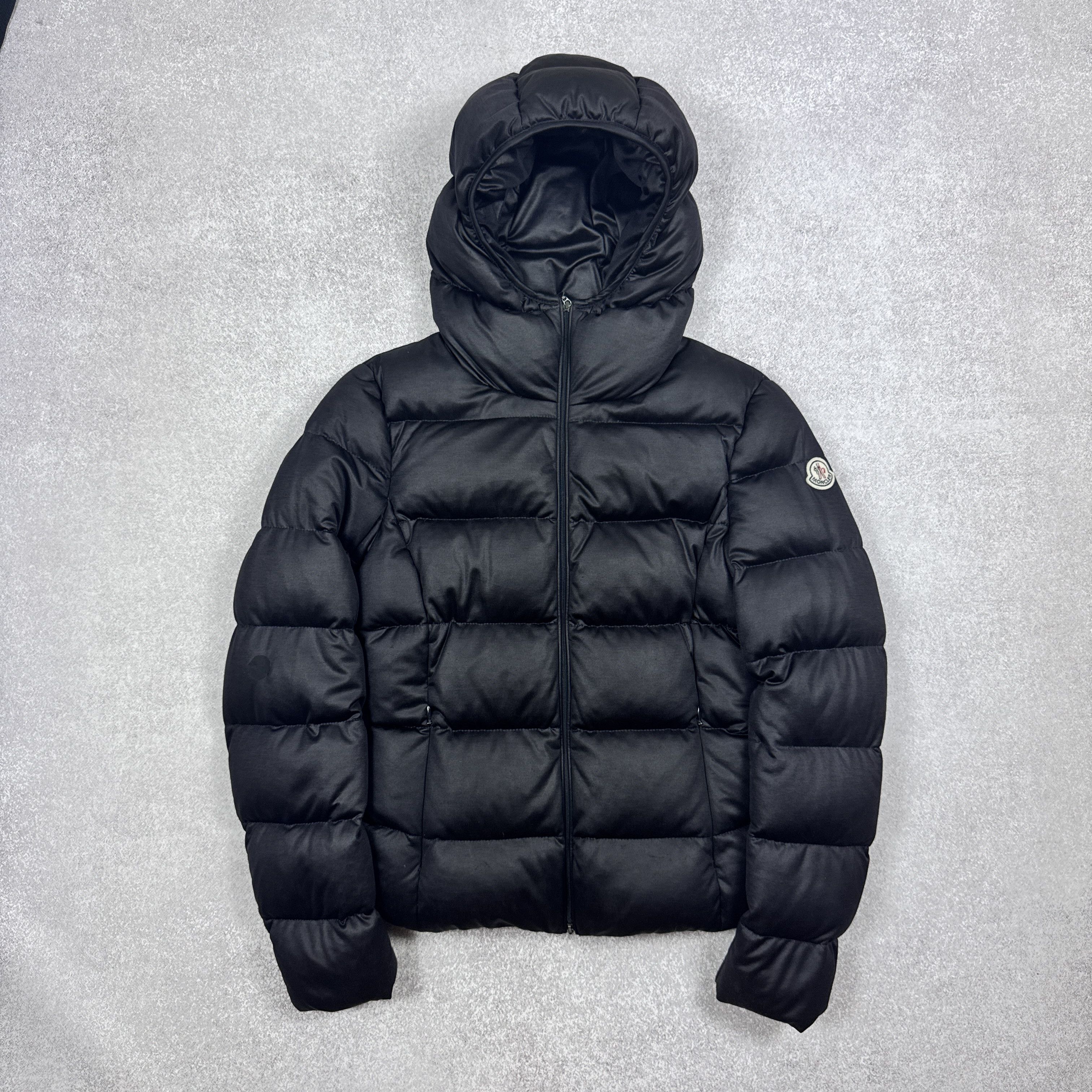 Moncler Women`s Moncler Jersey Grafit Puffer Hooded Jacket Size 2/M Size M / US 6-8 / IT 42-44 - 1 Thumbnail
