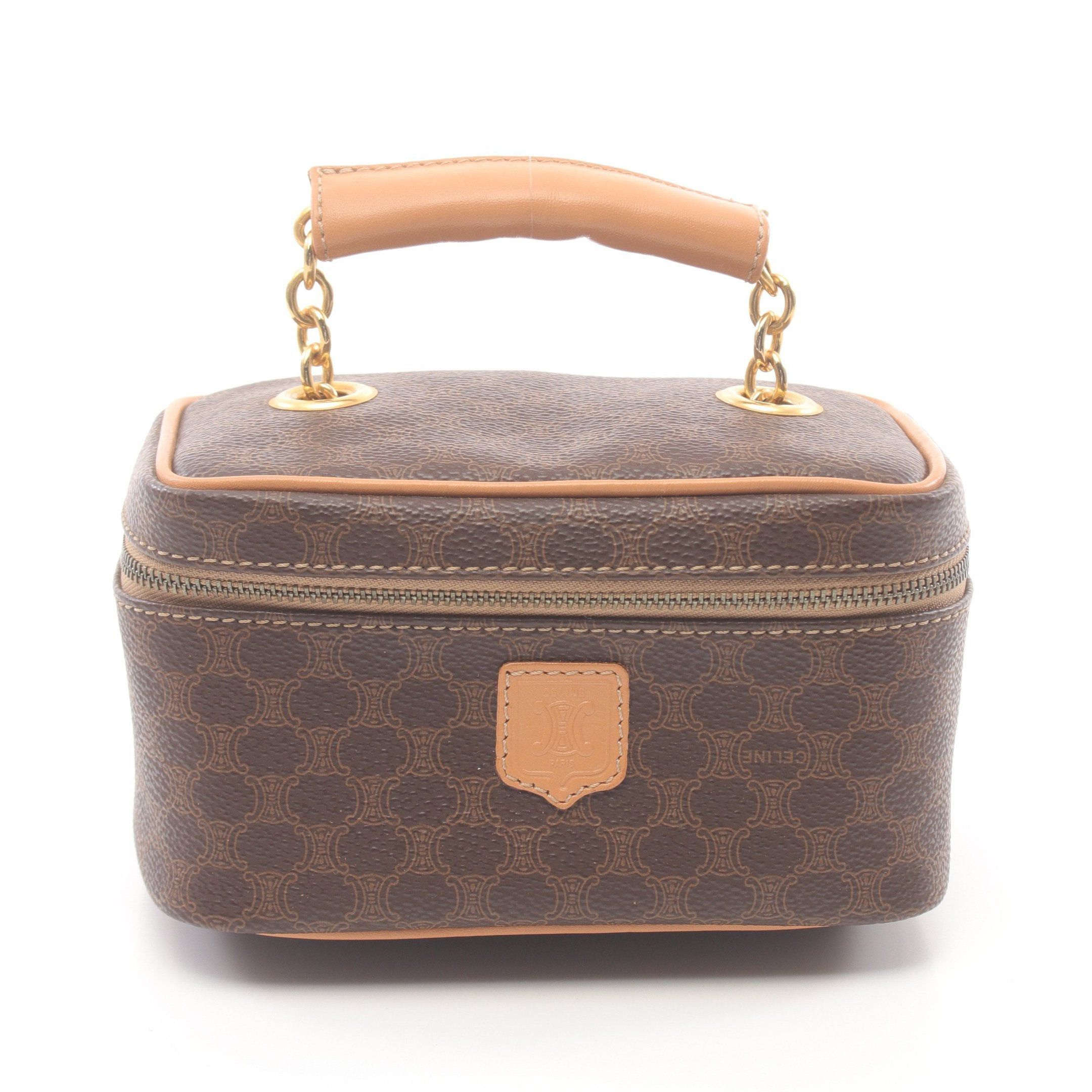 Celine Celine Macadam Vanity Bag Leather Dark Brown Light Size ONE SIZE - 1 Thumbnail