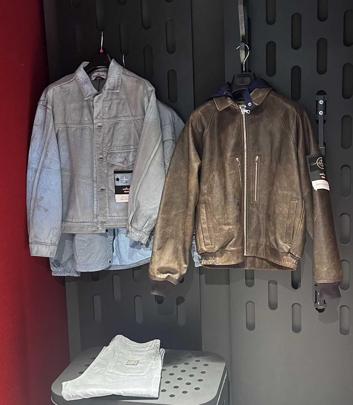 ジャケット・アウター Supreme x Stone  Jacket Reflective Stone Island x Supreme 'Bull Denim Reflective' Jacket - XL