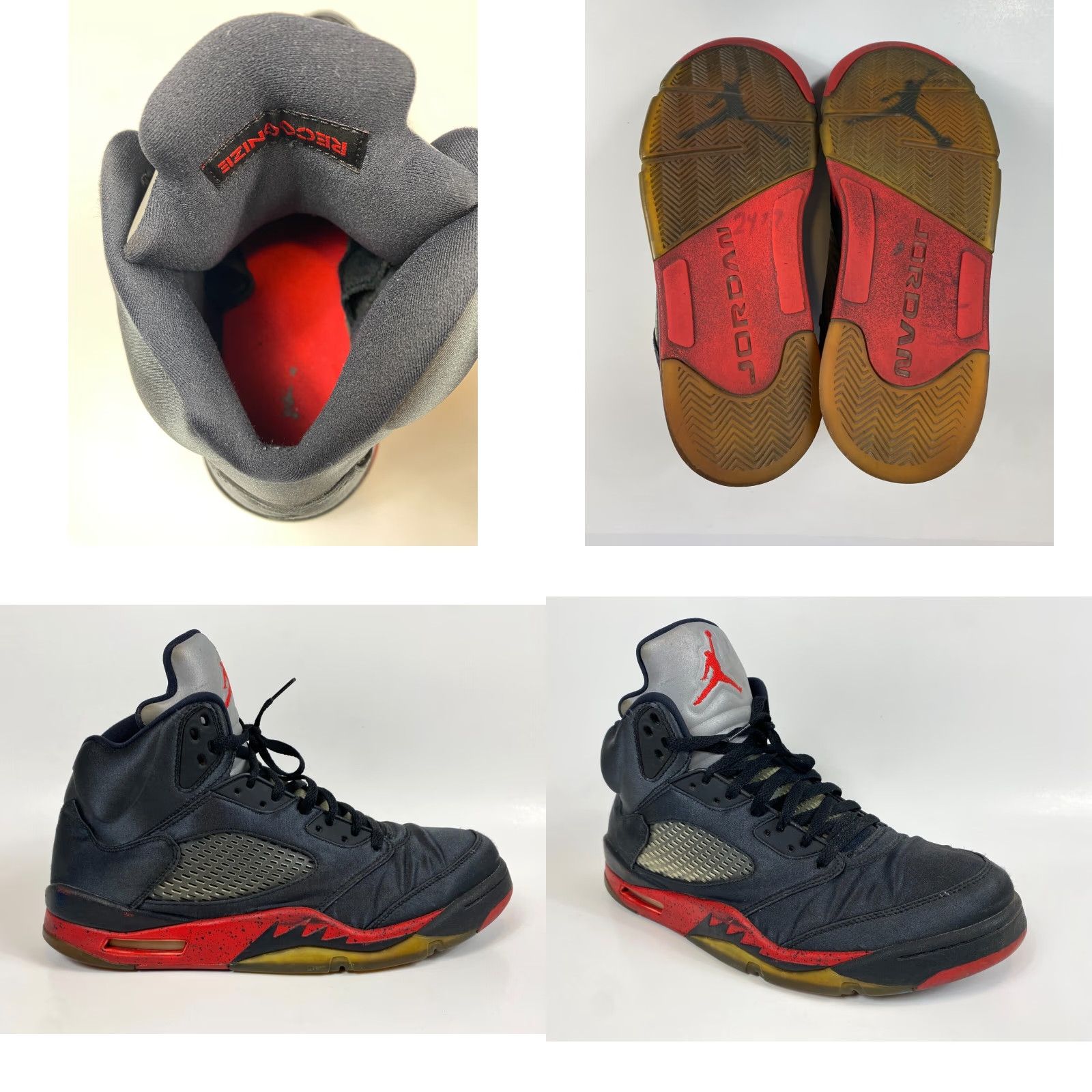 Jordan Brand Nike Air Jordan 5 Retro Satin Bred 136027-006 Sz 12 Mens Sneaker Size US 11 / EU 44 - 8 Thumbnail