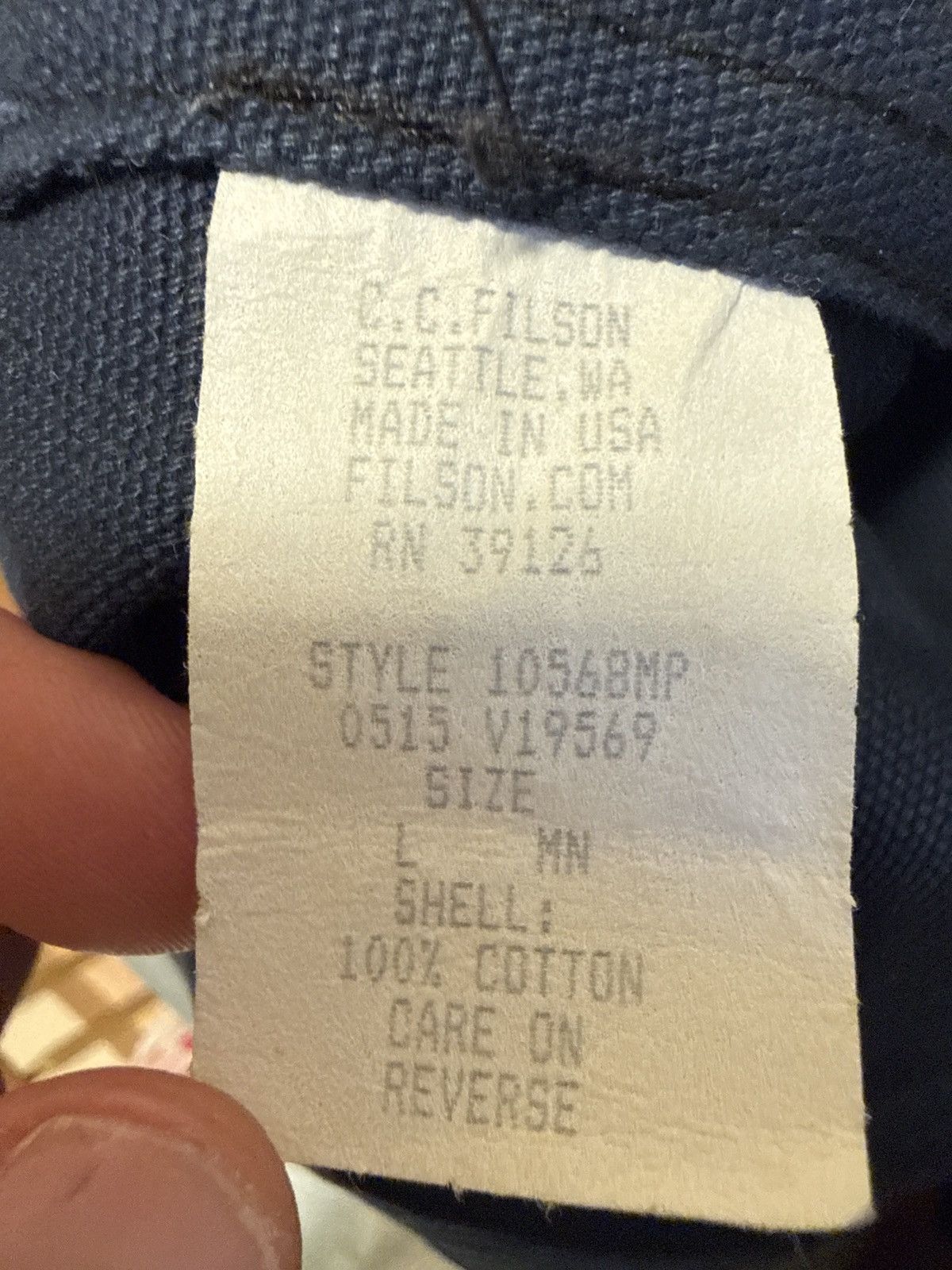 Filson Made in USA Cotton Work Jacket L