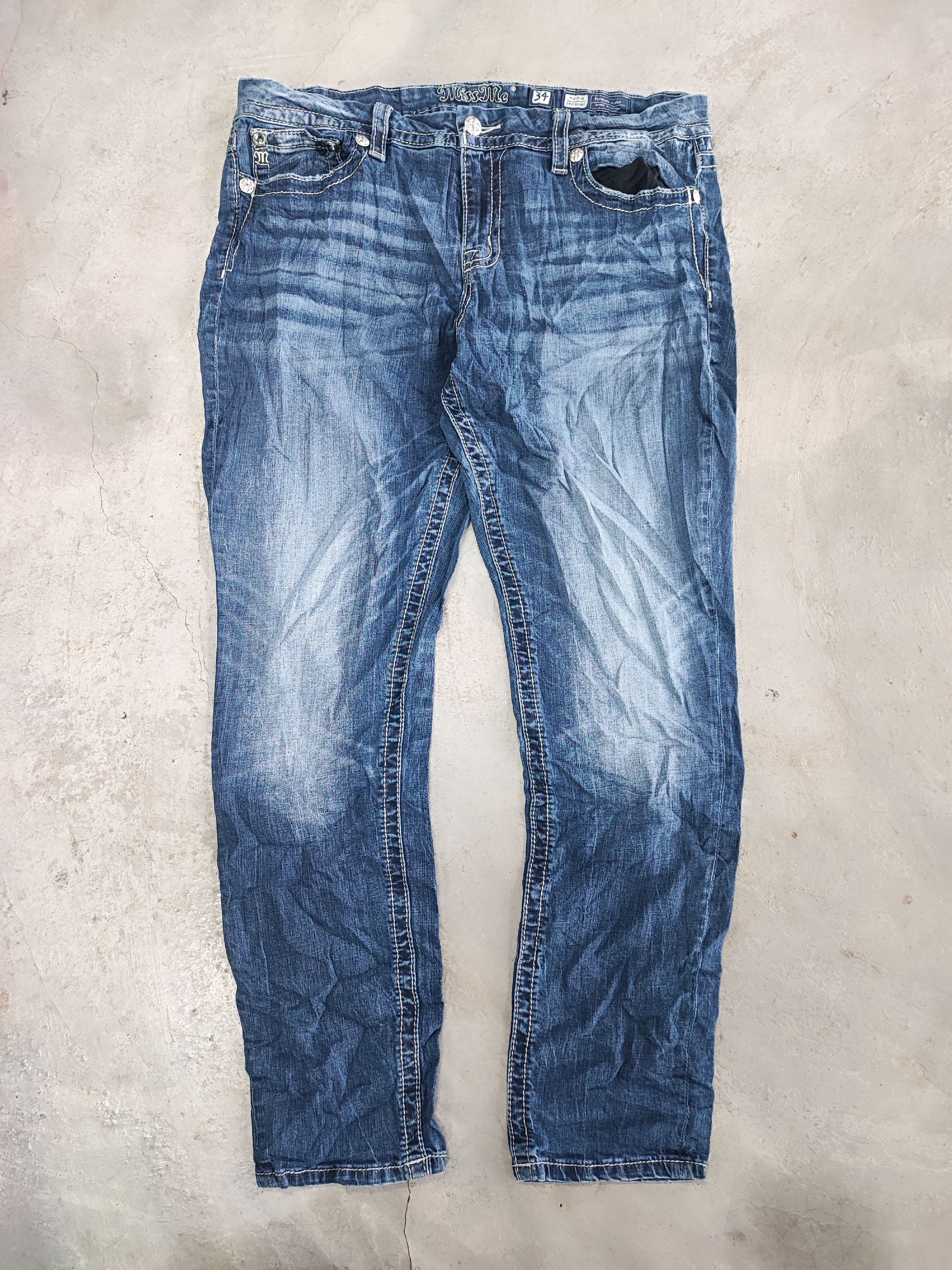 Affliction MISS ME WOMENS DENIM JEANS Size 38" / US 16 / IT 52 - 1 Thumbnail