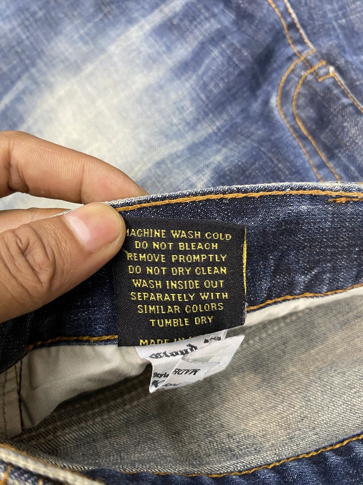 Japanese Brand Cloud72 side laced jeans wash Size US 32 / EU 48 - 11 Thumbnail