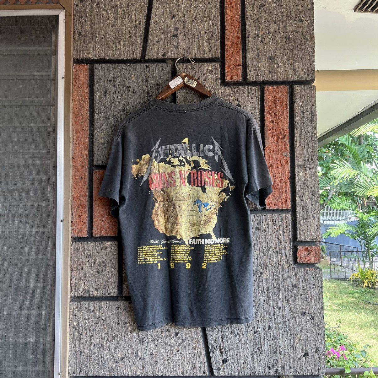 Band Tees VTG 1992 Brockum Guns N Roses Metallica Tour Band Tee Shirt Size US L / EU 52-54 / 3 - 3 Thumbnail