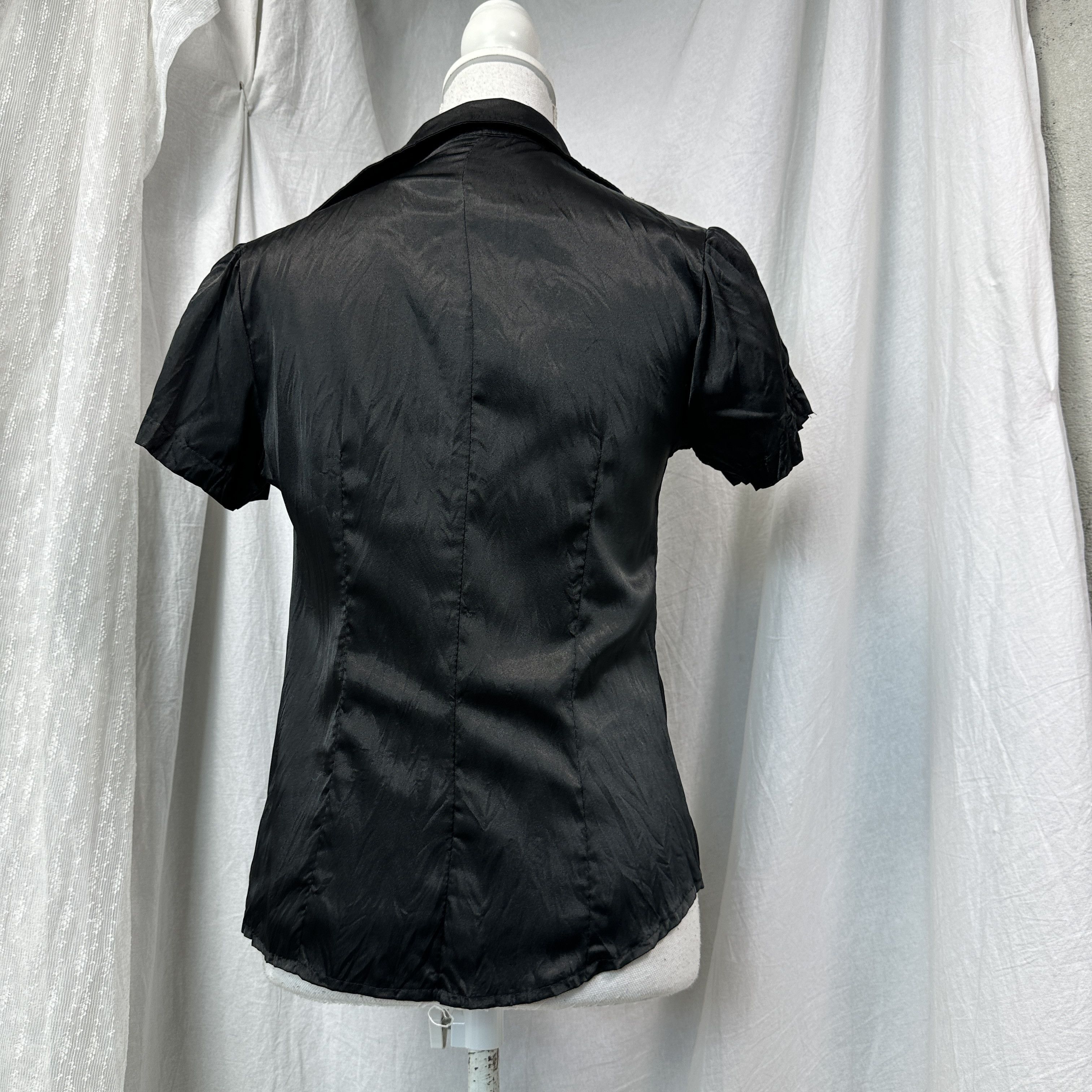 Vintage Vintage Avant Garde Old Money Satin Shirt Y2K Size S / US 4 / IT 40 - 3 Thumbnail