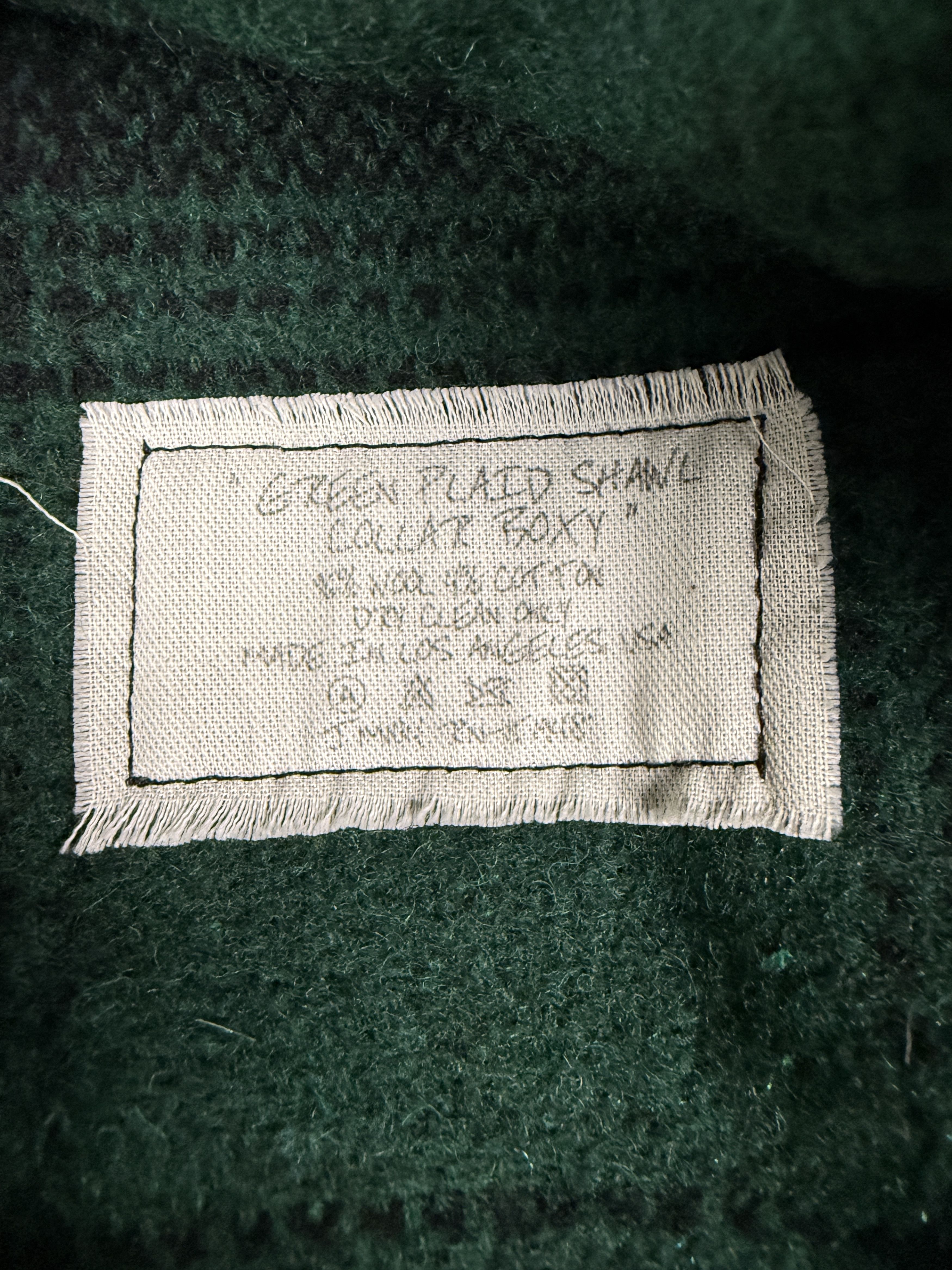 Greg Lauren $1200 Greg Lauren Green Plaid Shawl Collar Boxy Jacket Size US XL / EU 56 / 4 - 8 Thumbnail